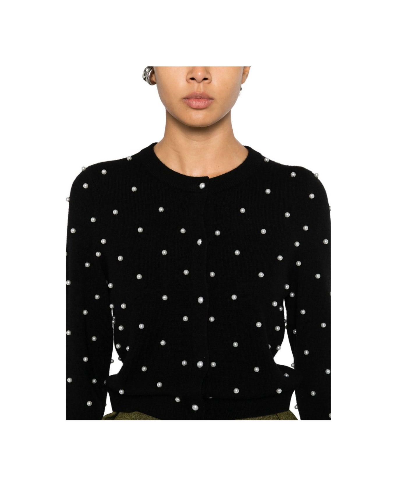 Alice + Olivia Dollie Cashmere Cardigan - Black