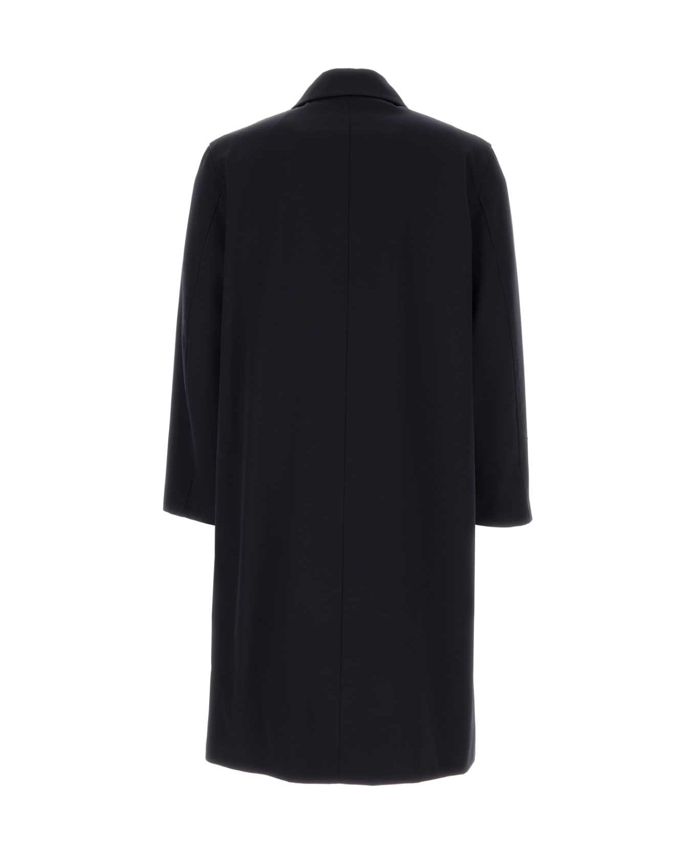 Jil Sander Midnight Blue Gabardine Overcoat - 401