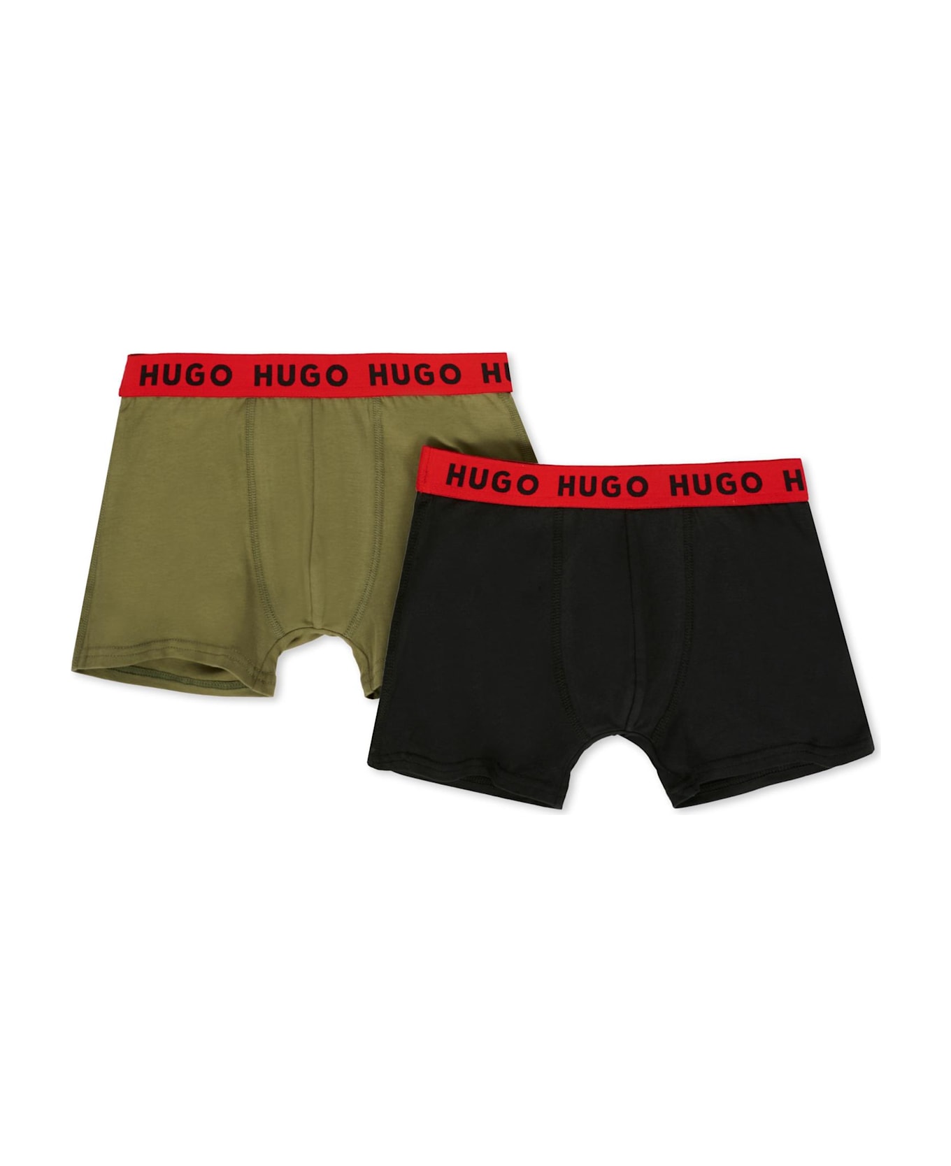 Hugo Boss Black Boxer Set For Boy With Logo - Black