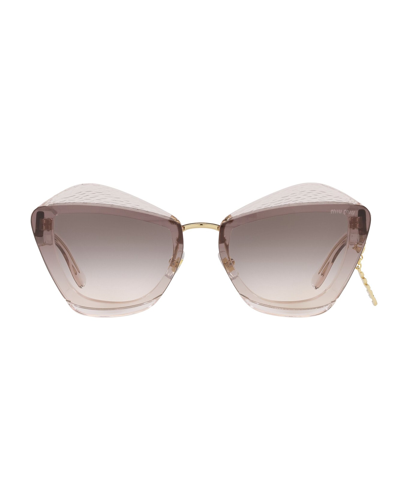 Miu Miu Eyewear Mu 01xs Light Brown Transparent Sunglasses - Light Brown Transparent