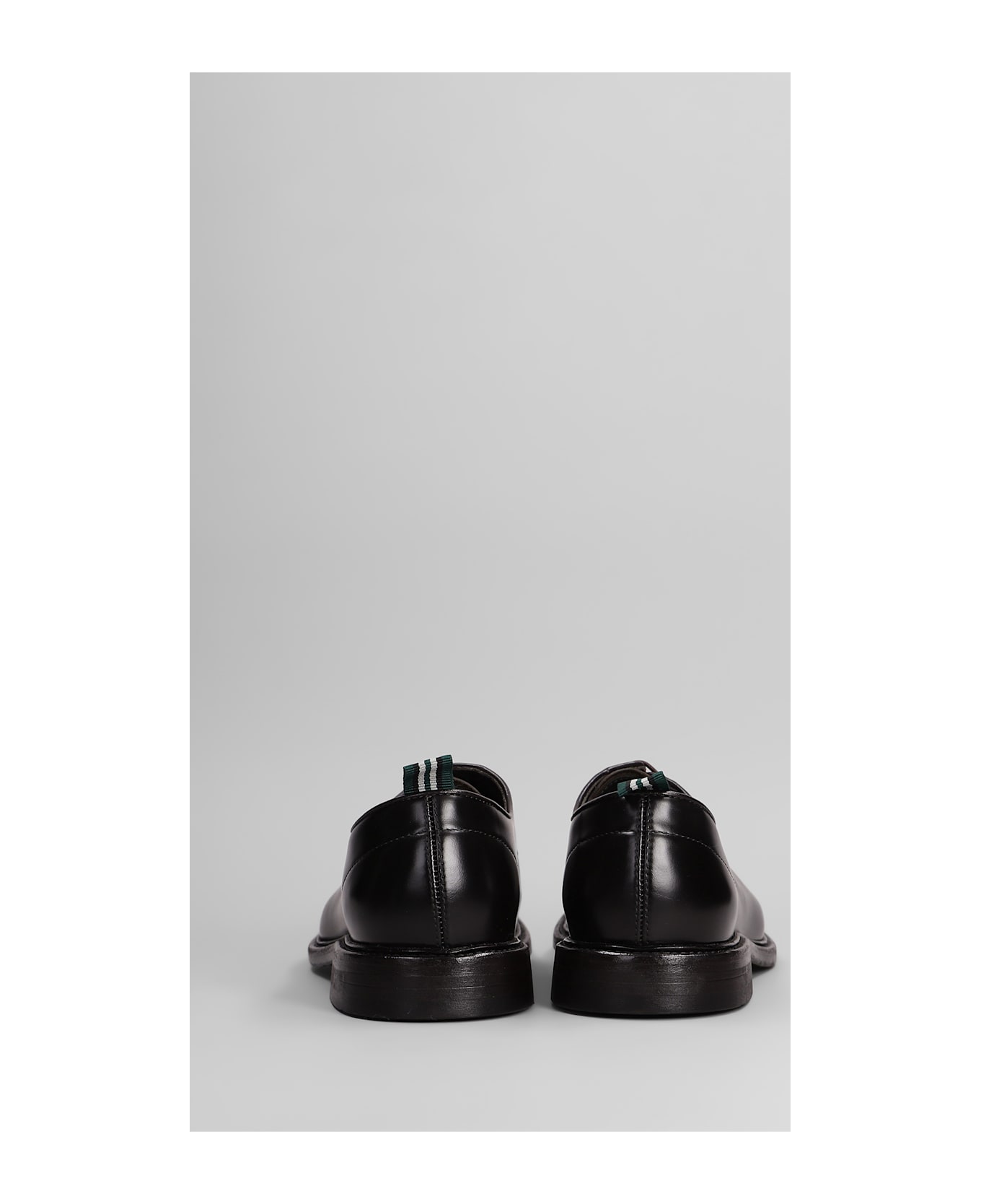 Green George Lace Up Shoes In Dark Brown Leather - dark brown