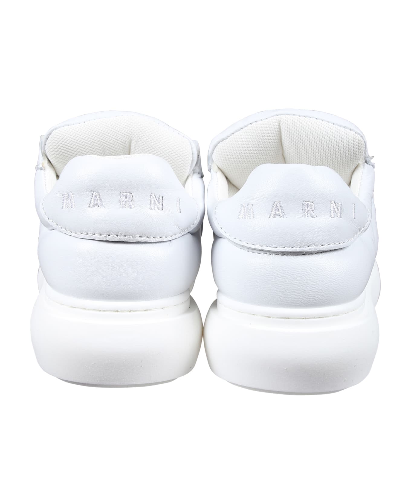 Marni White Sneakers For Girl With Logo - White