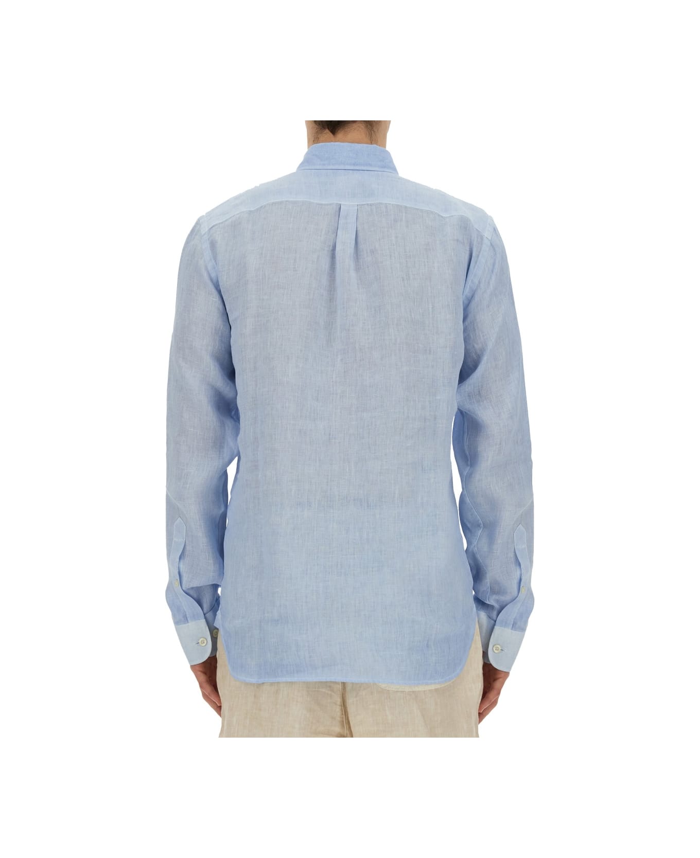 120% Lino Regular Fit Shirt - BABY BLUE シャツ