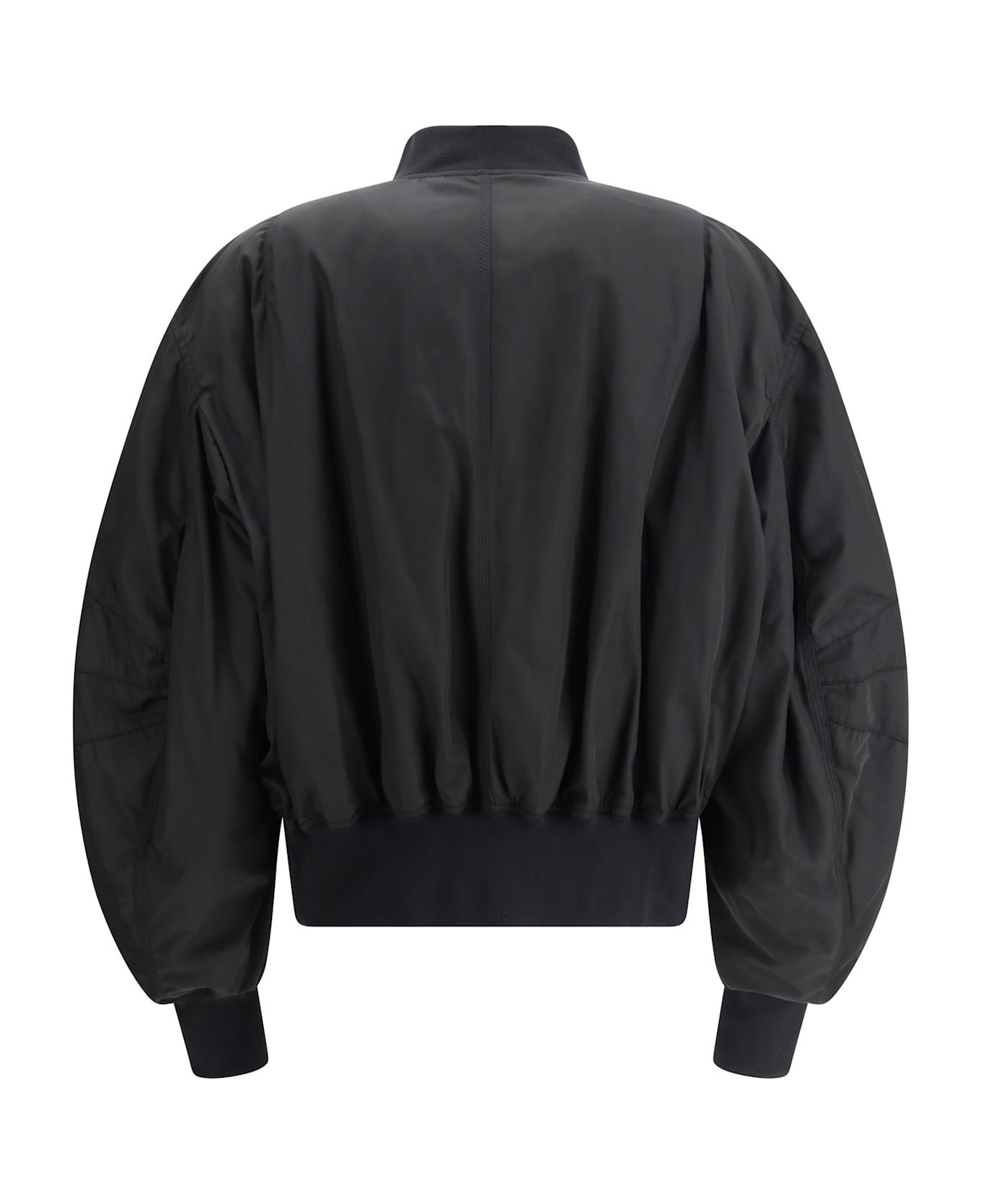 The Attico Nylon Bomber Jacket - Black