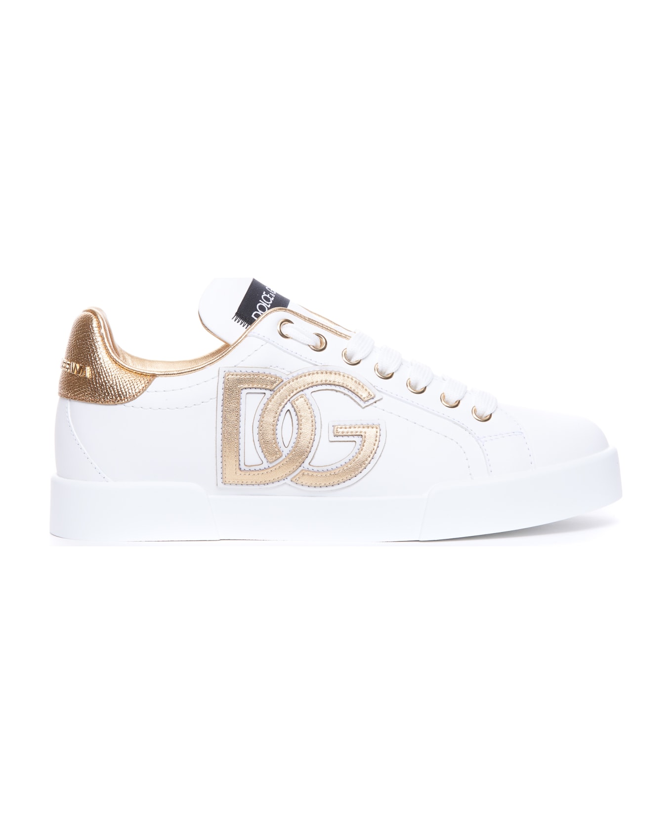 Dolce & Gabbana Portofino Sneakers - BIANCO/ORO