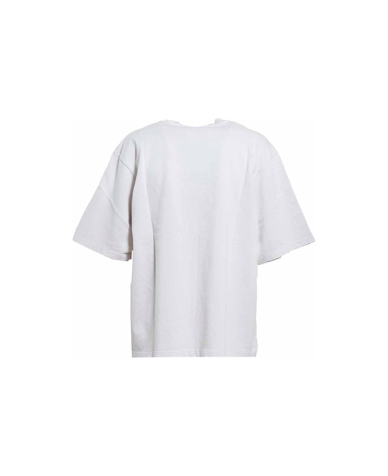 MSGM Raw-cut Drop Shoulder T-shirt - Sabbia