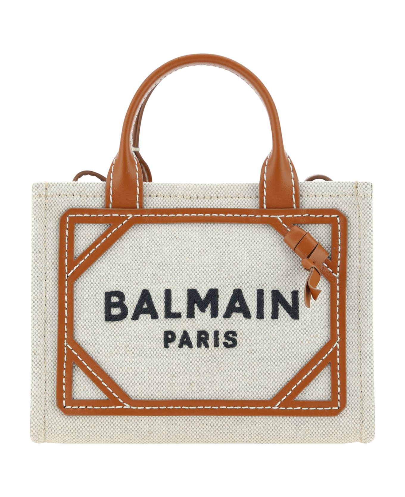Balmain B-army Handbag - Gem Naturel/marron トートバッグ