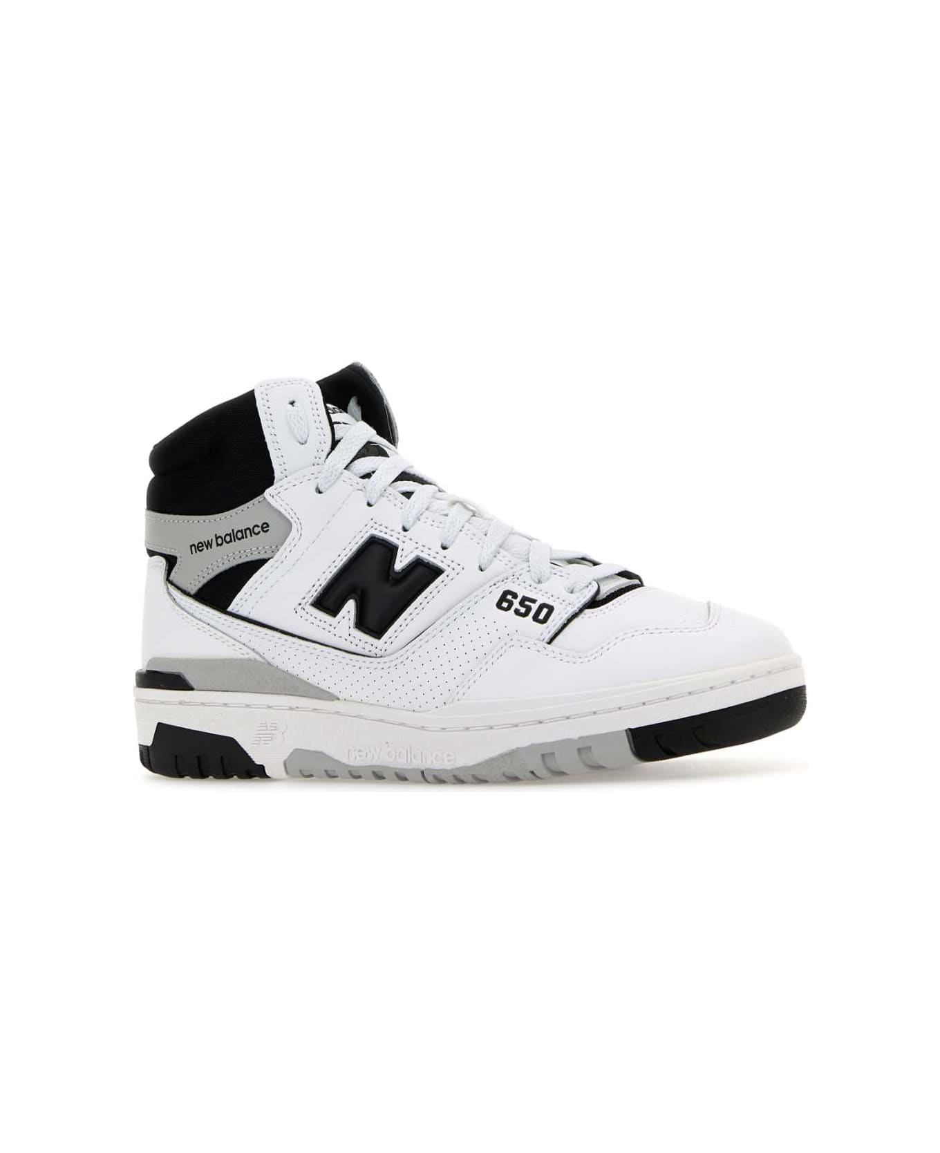 New Balance Multicolor Leather 650 Sneakers - WHITE