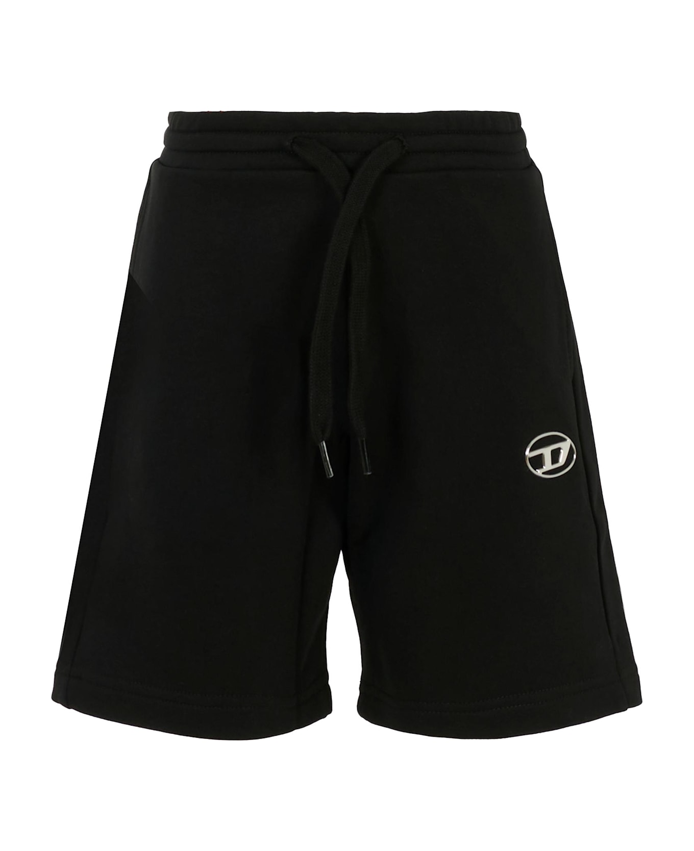 Diesel Black Shorts For Boy With Logo - Black