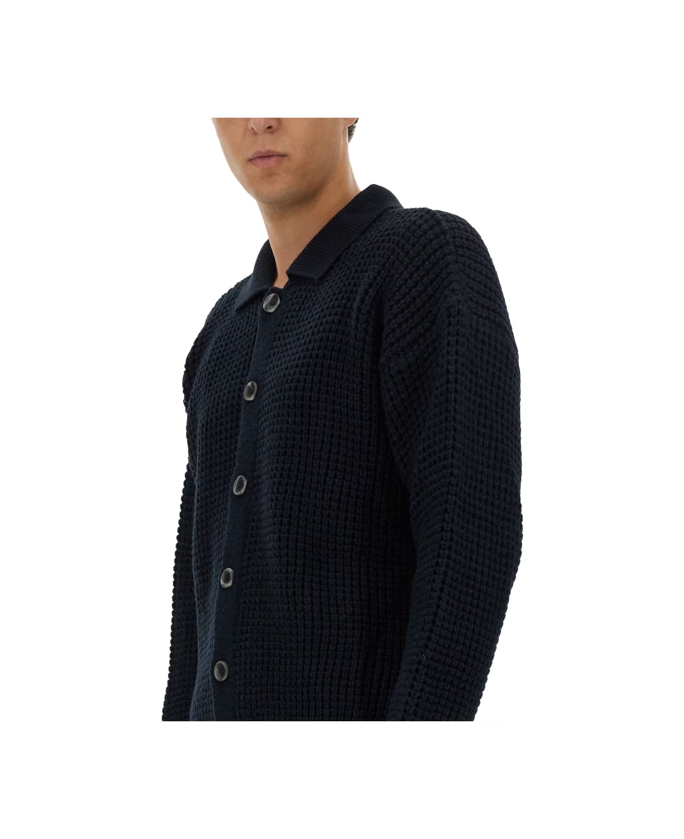 Family First Milano Polo Cardigan - BLUE