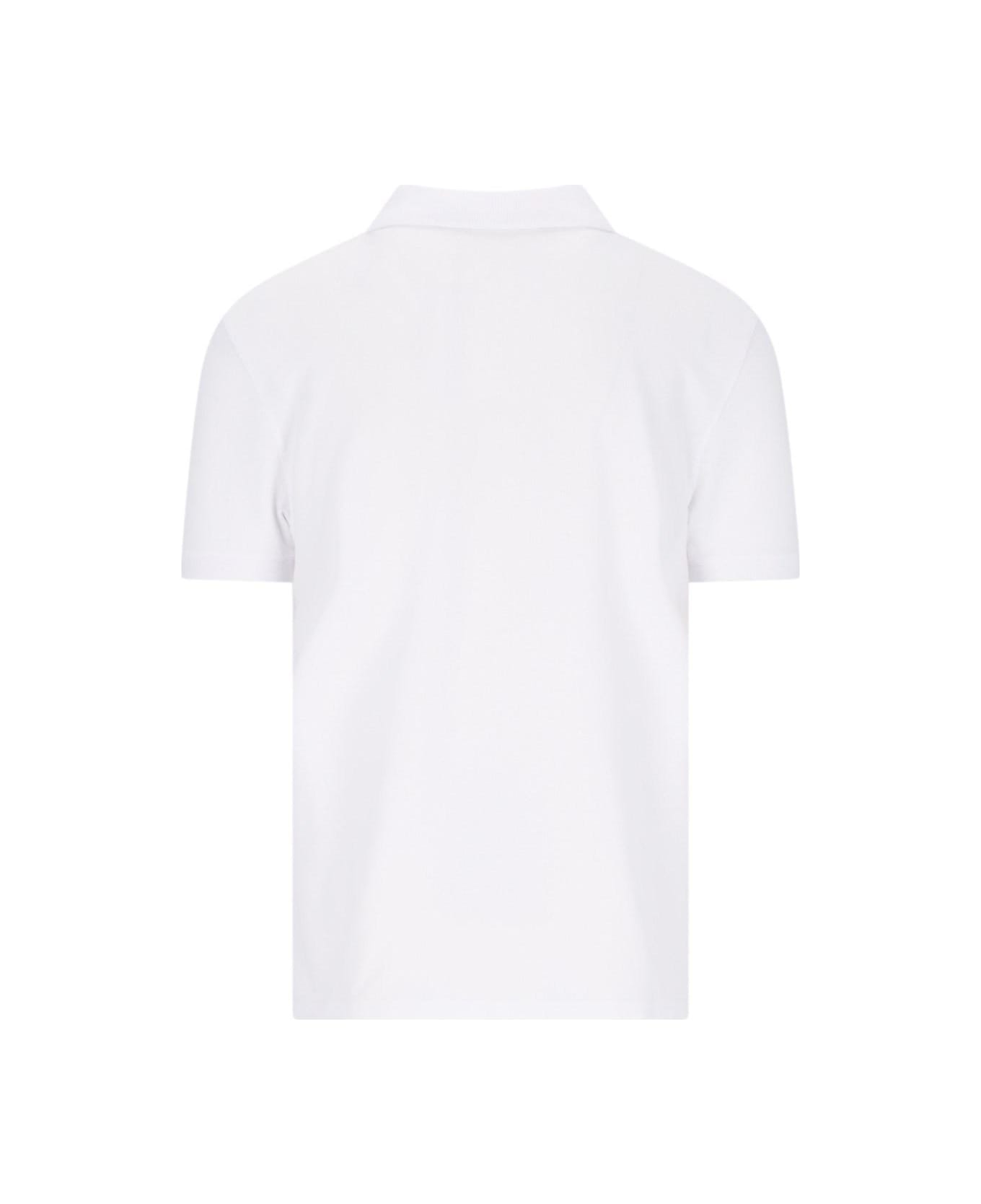 Maison Kitsuné Polo Shirt 'fox Head' - White