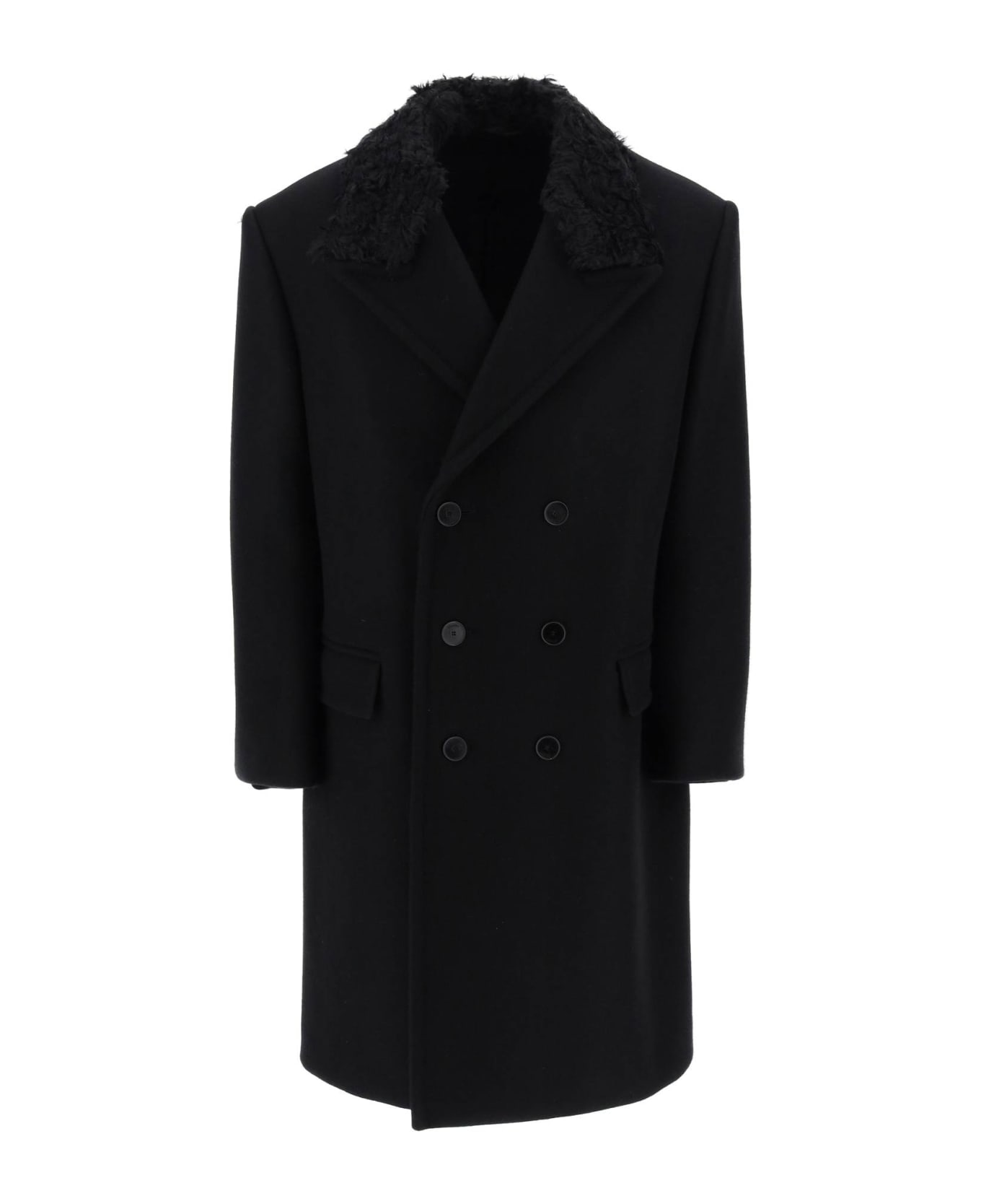 Lanvin Wool Oversize Coat - BLACK (Black)