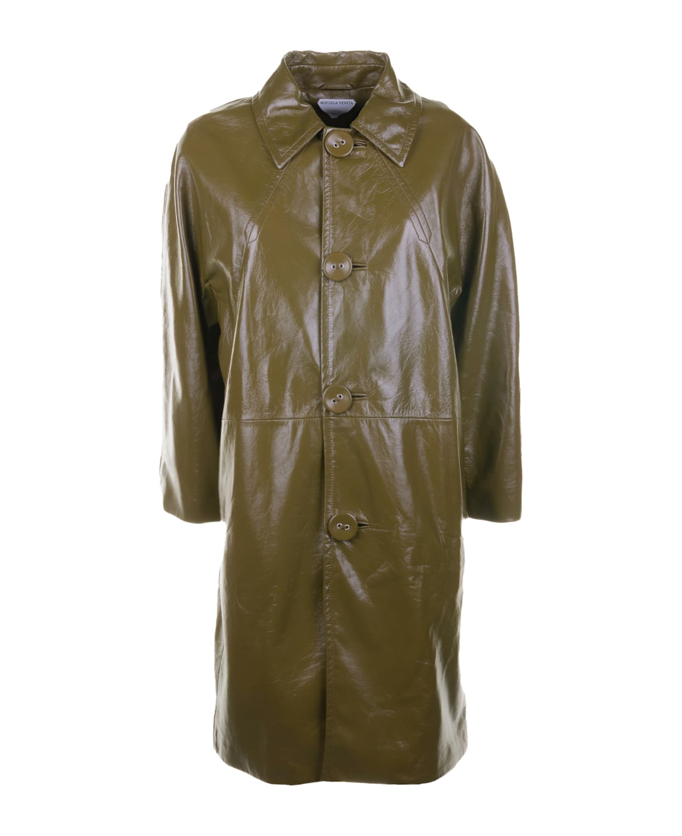 Bottega Veneta Coats - OLIVE OIL