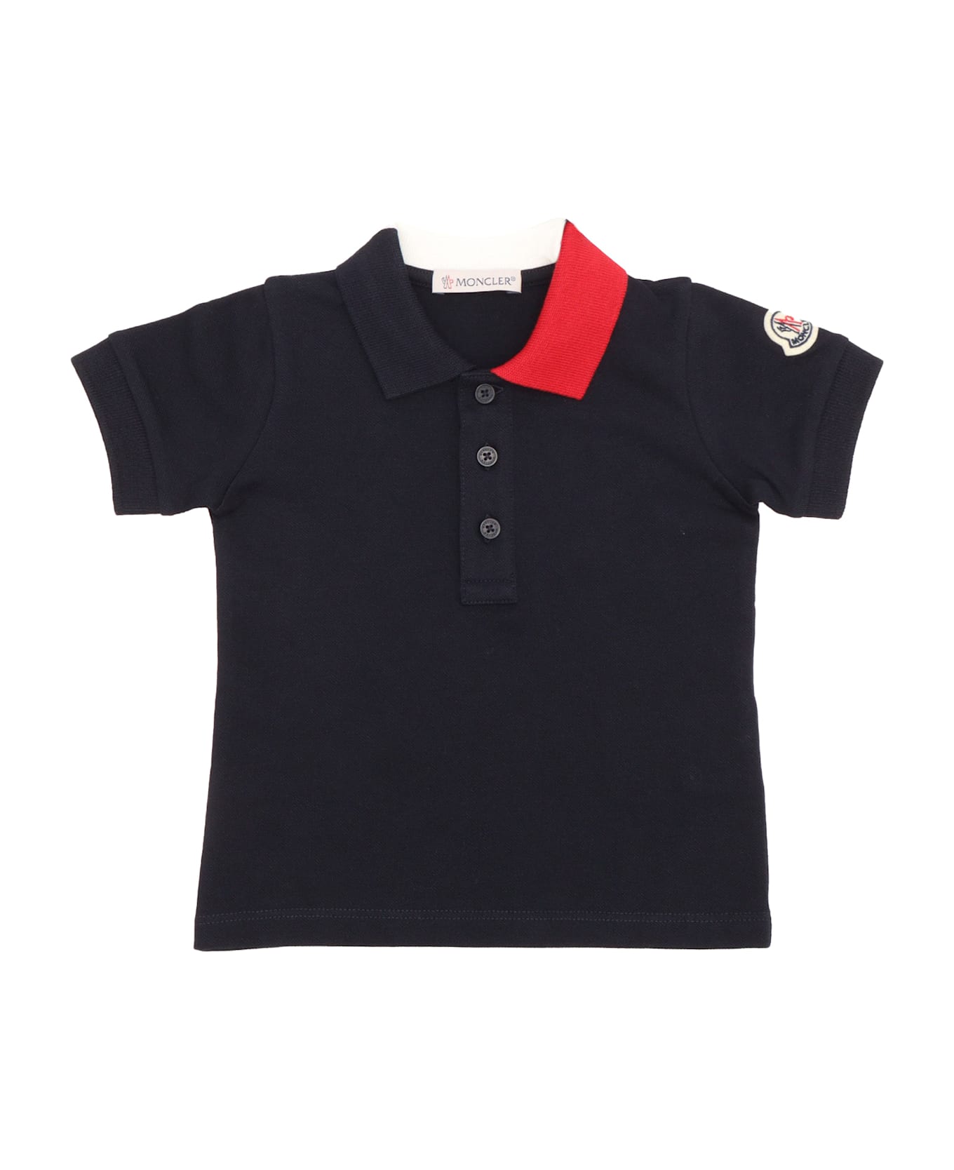 Moncler Ss Polo - BLUE