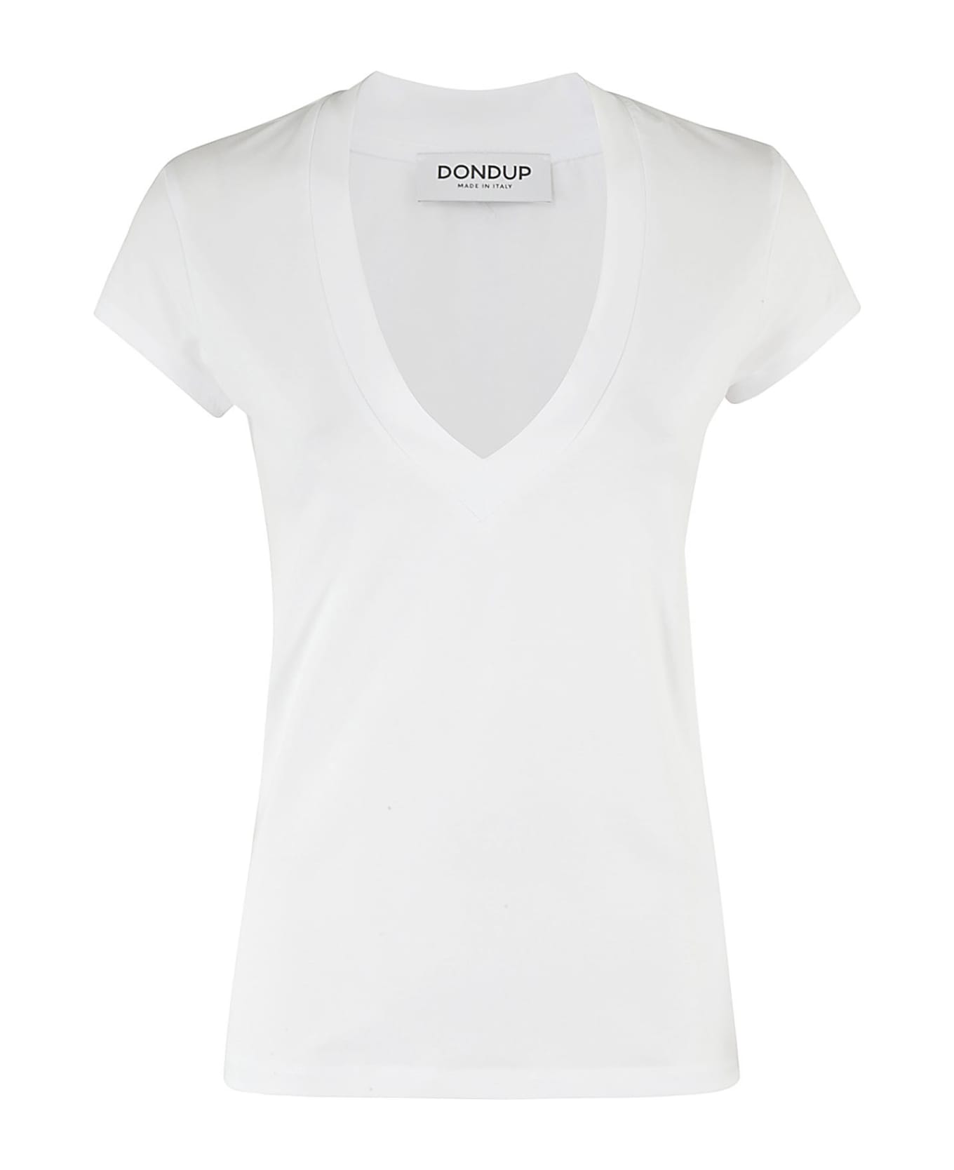 Dondup Scollo V - Bianco Tシャツ