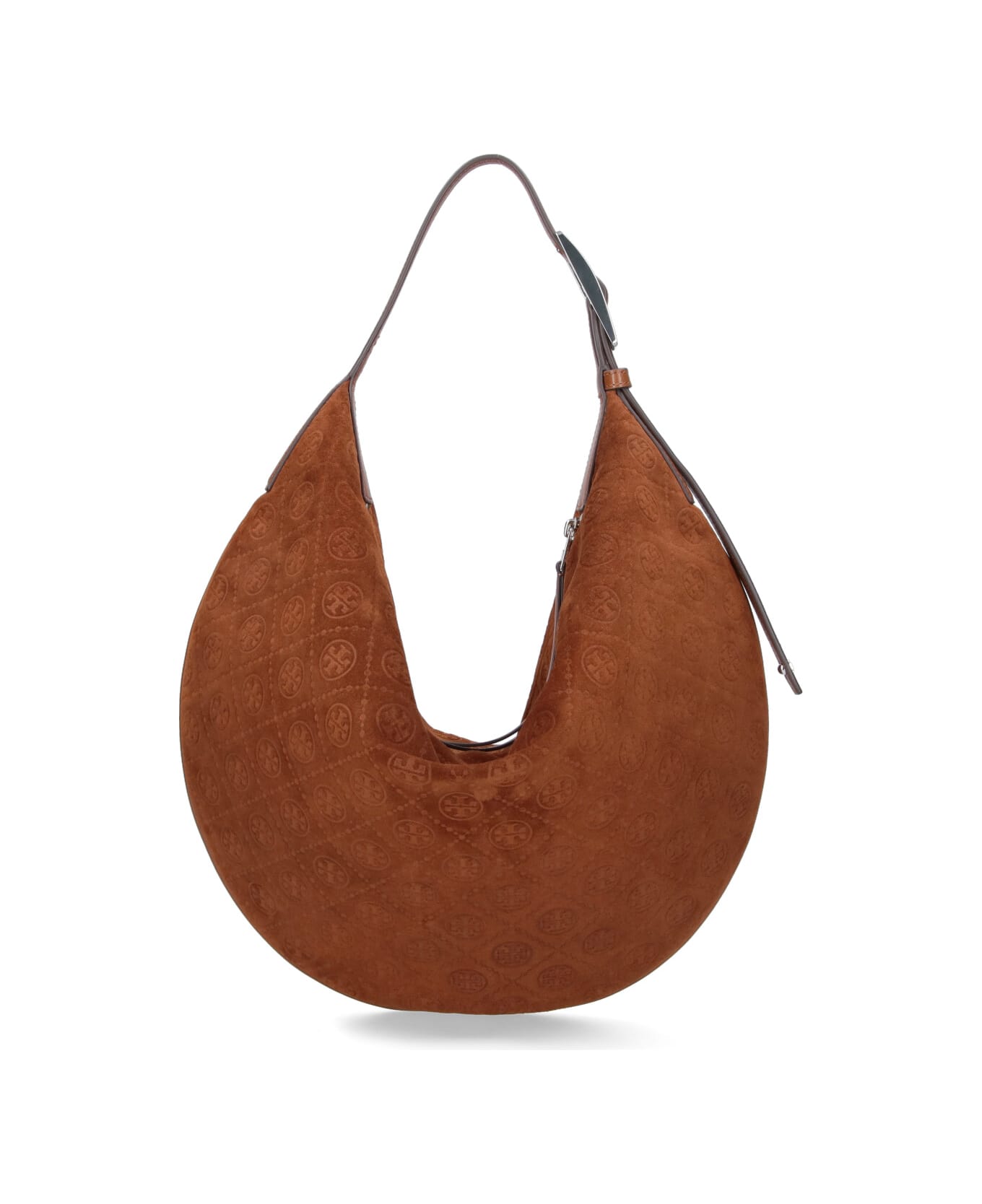 Tory Burch Medium Shoulder Bag " Balloon T Monogram" - Brown