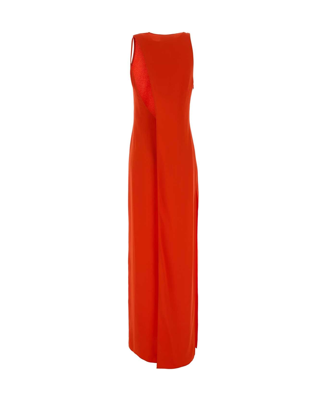 Gucci Fluo Orange Crepe Dress - ORANGE