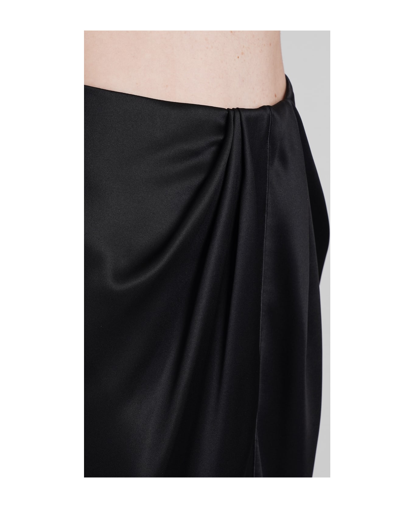 Giorgio Armani Skirt In Black Silk - black