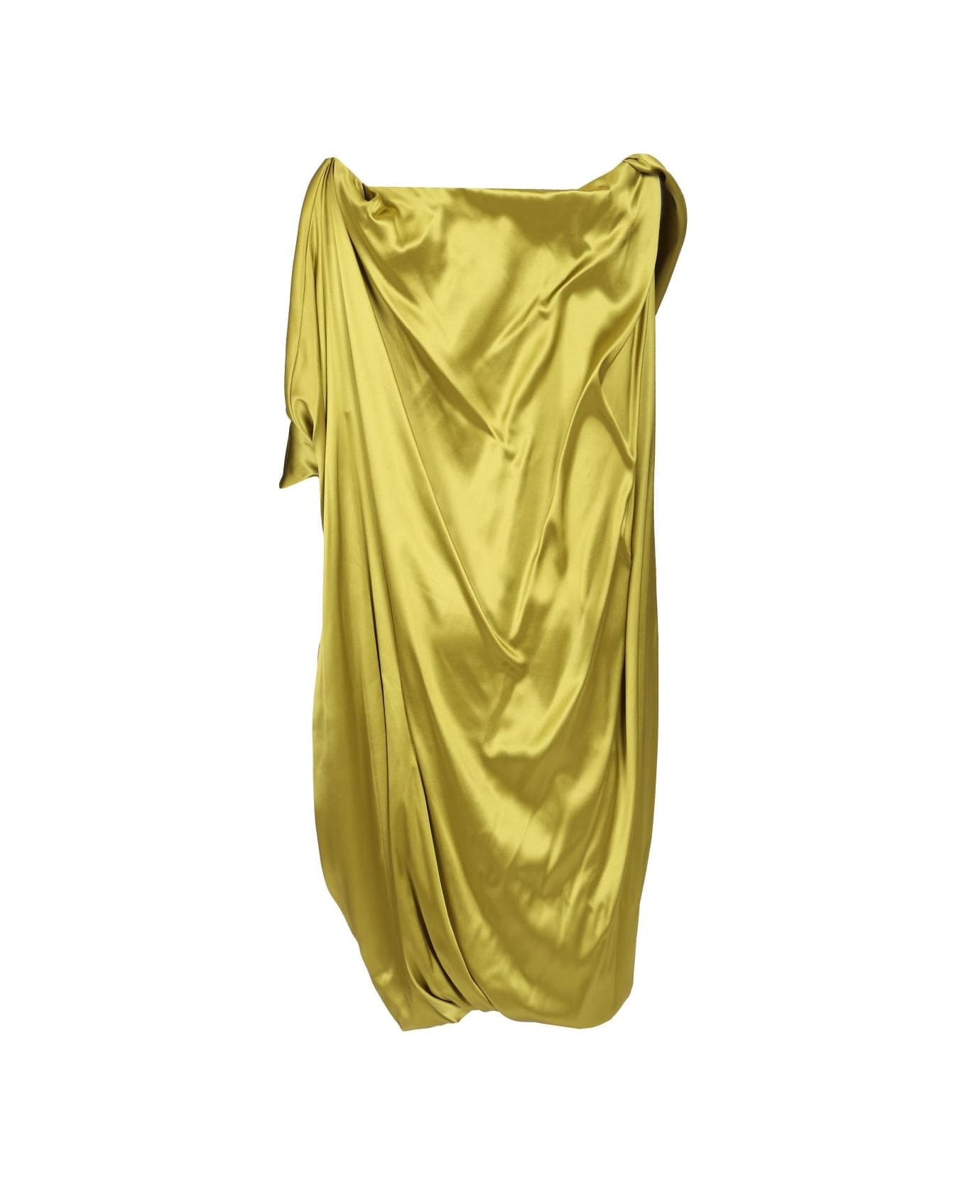 Dries Van Noten Draped Dress - GREEN