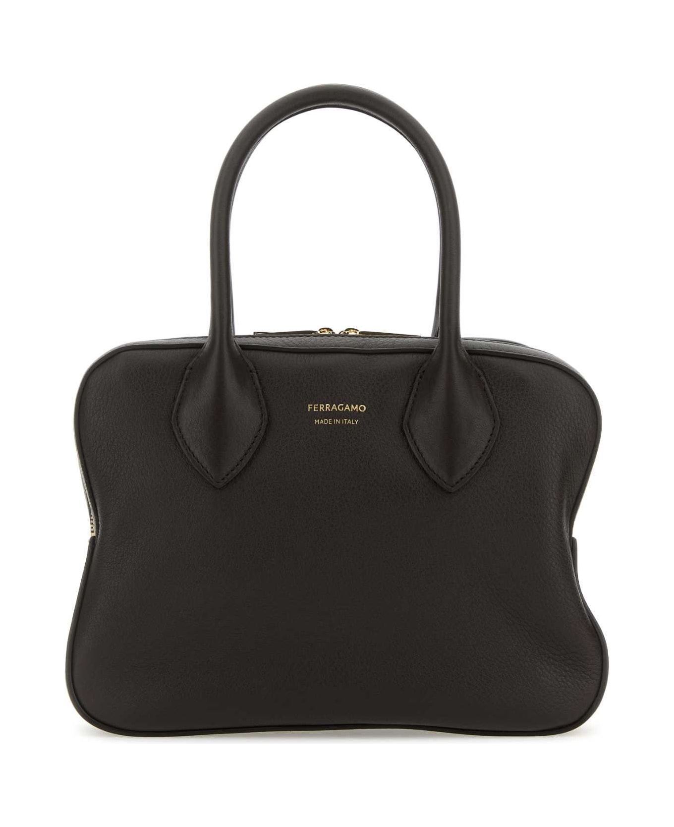 Ferragamo Dark Brown Leather Handbag - TESTADIMORO