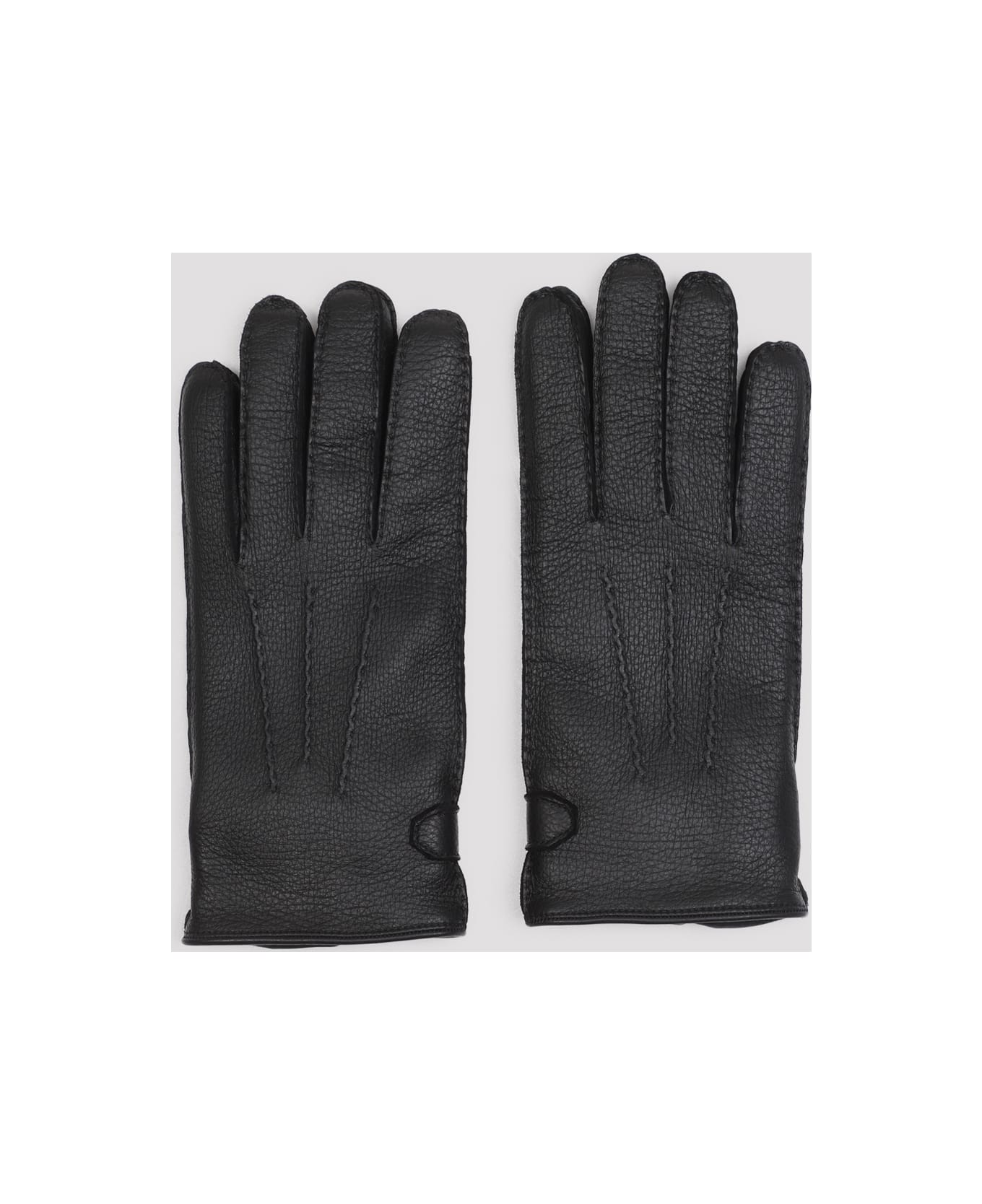 Brioni Leather Gloves - Black