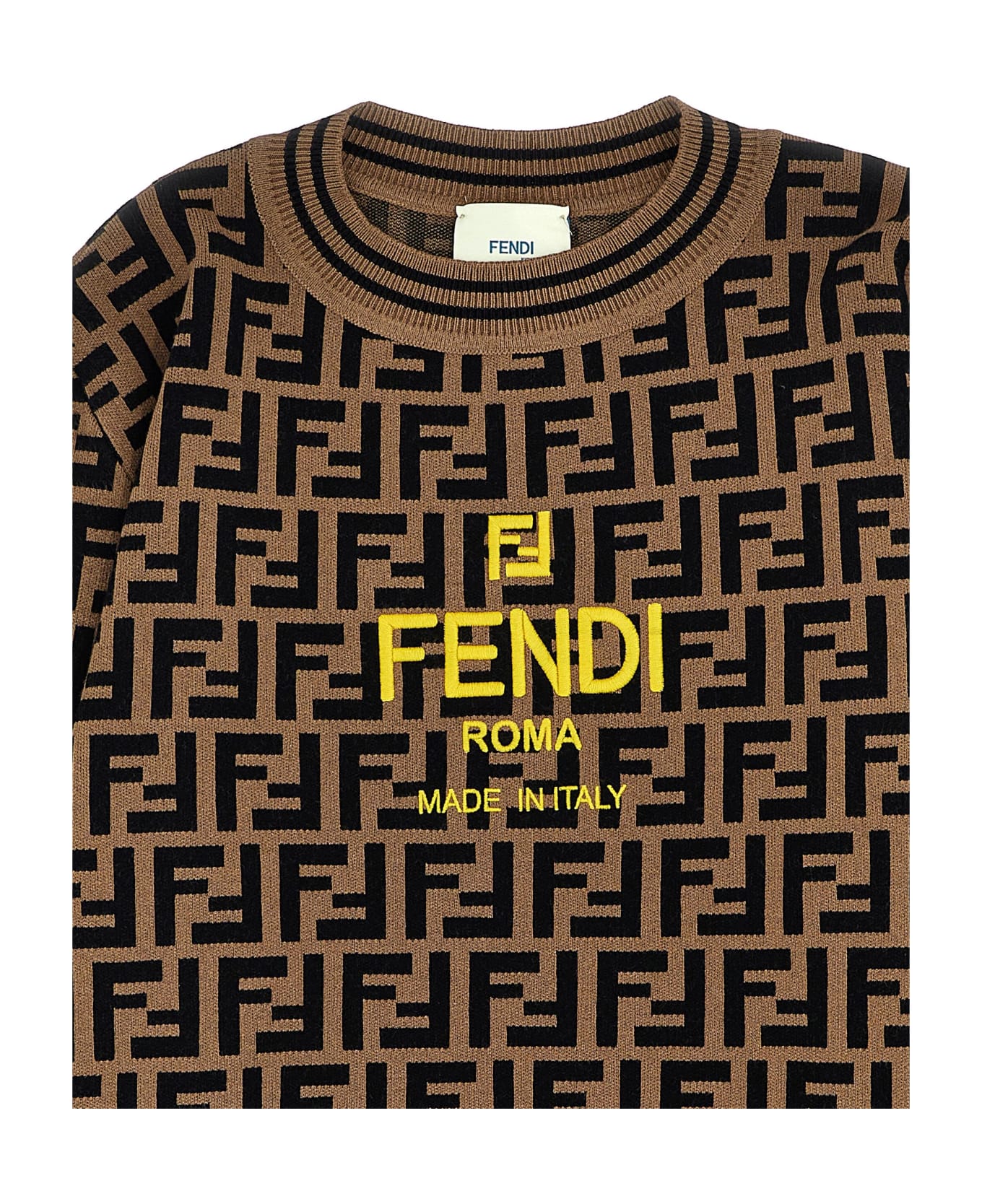 Fendi Logo Sweater - Marrone