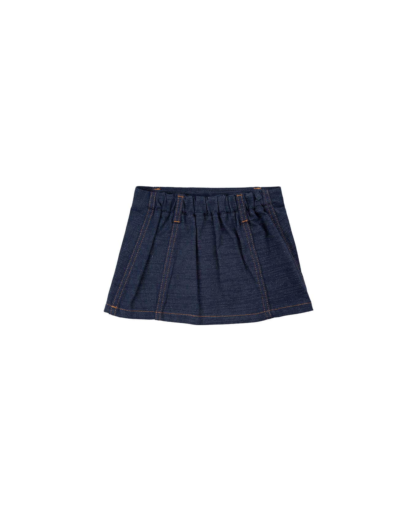 Simonetta Blue Skirt With Lurex Details - Blue