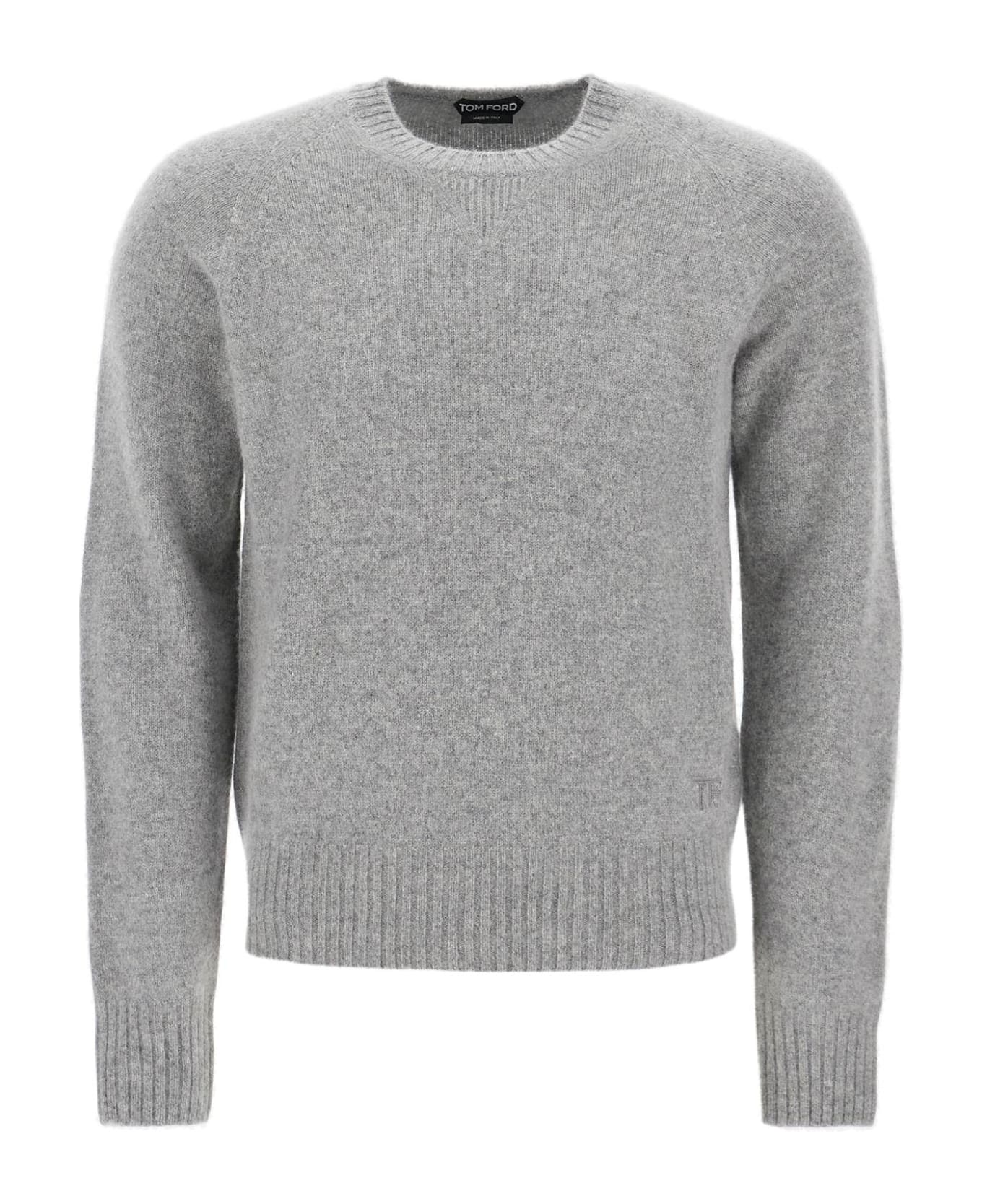 Tom Ford Cashmere Crewneck Pullover - LIGHT GREY (Grey)