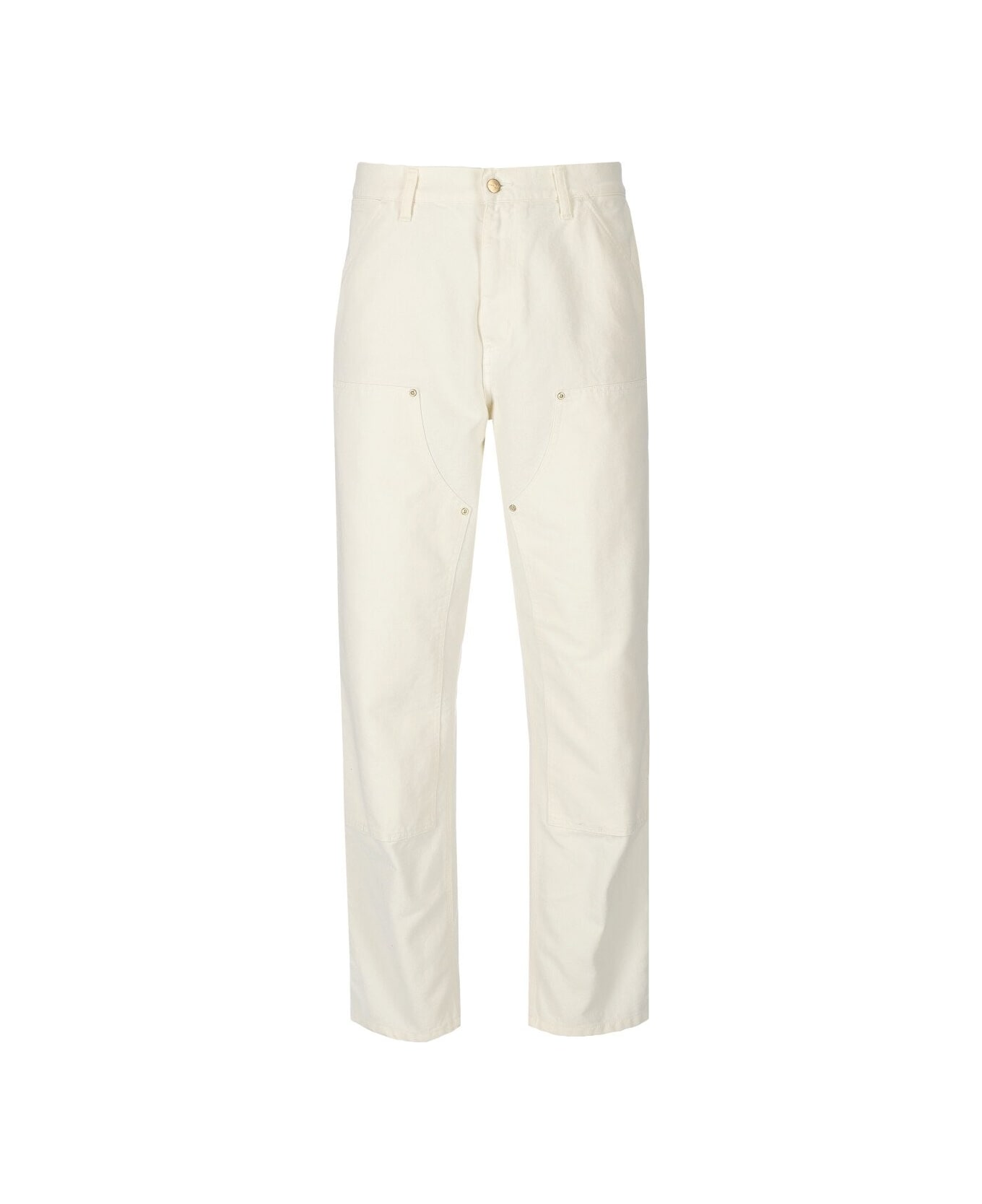 Carhartt Wip Double Knee Cream Trousers - Bianco