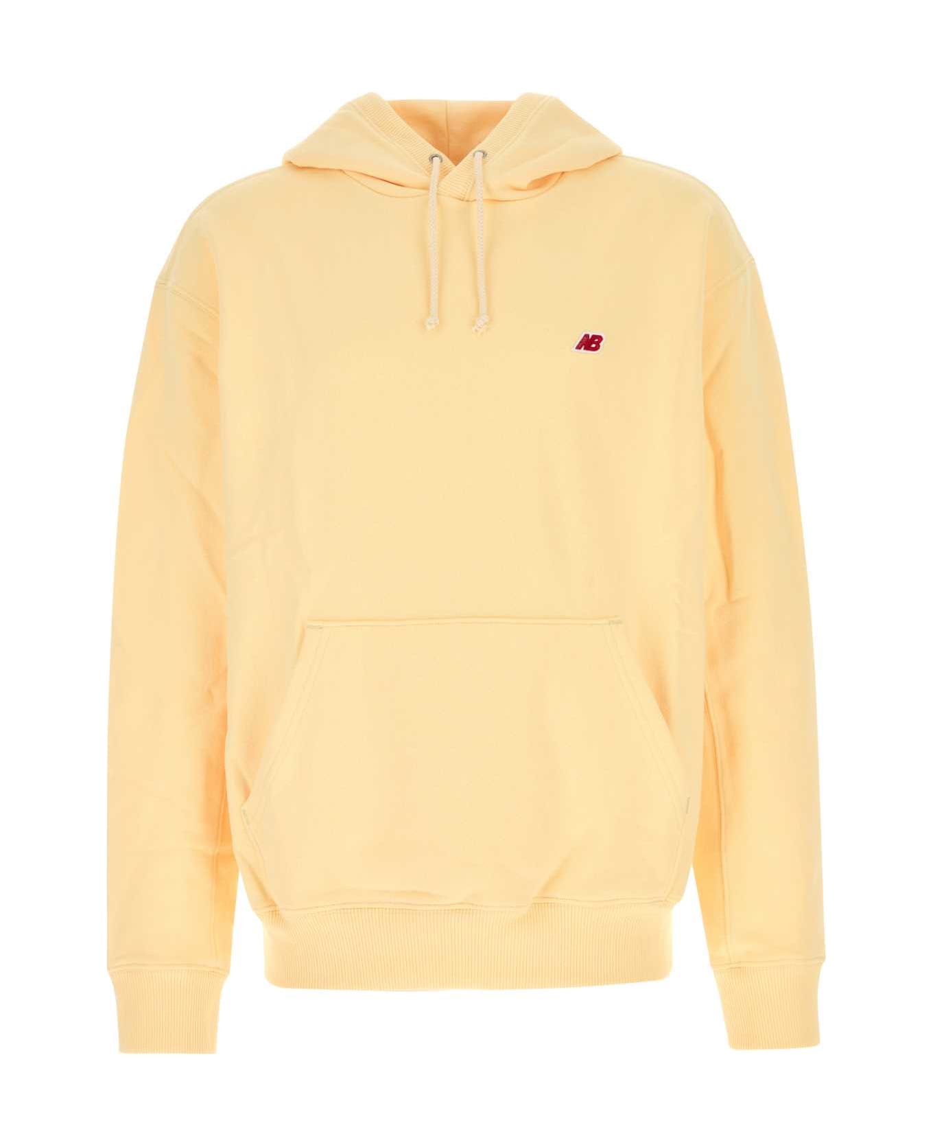New Balance Pastel Yellow Cotton Sweatshirt - CALCIUM