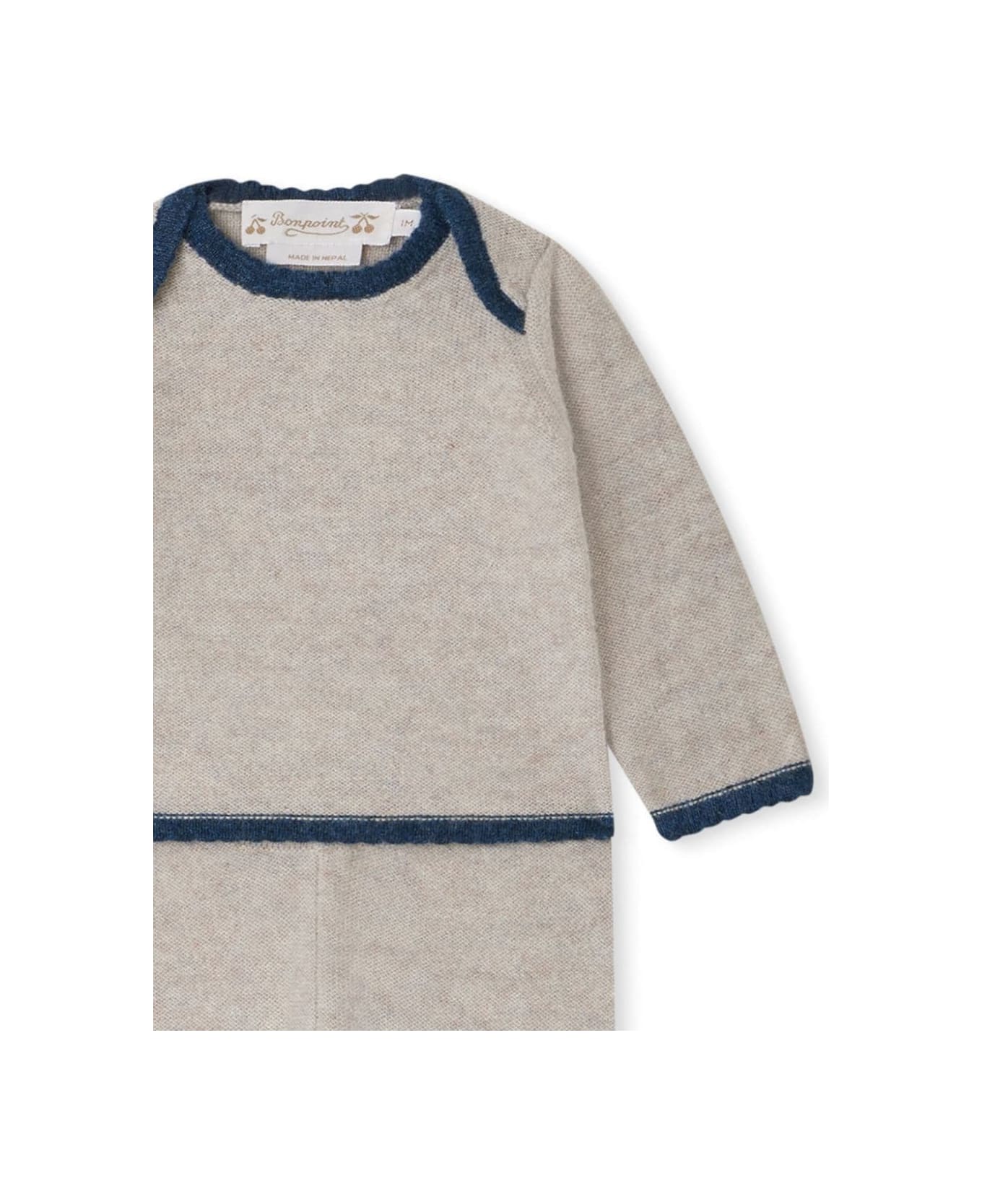 Bonpoint Bambini Set In Taupe - Grey