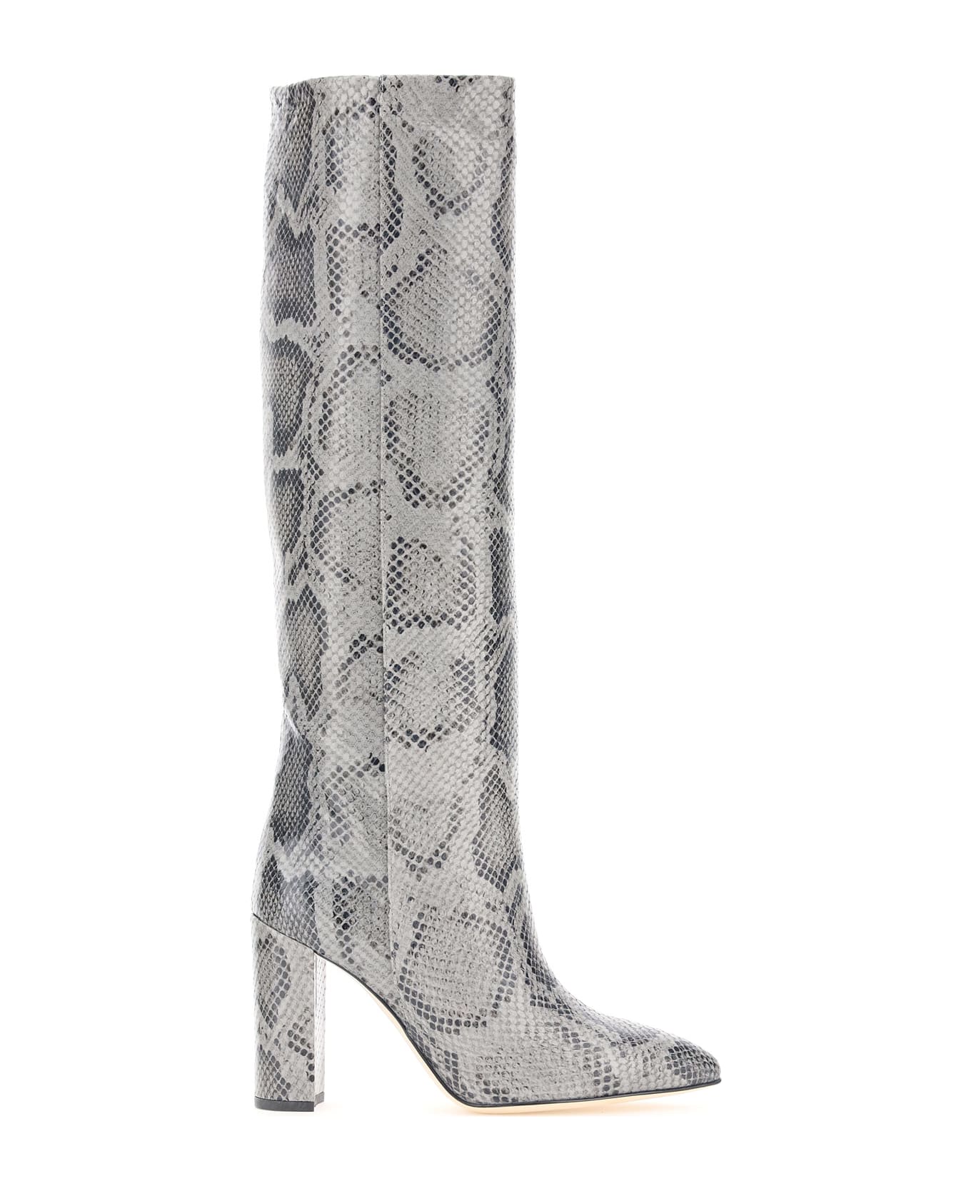 Paris Texas Python-print Boots - GRIGIO (Grey)