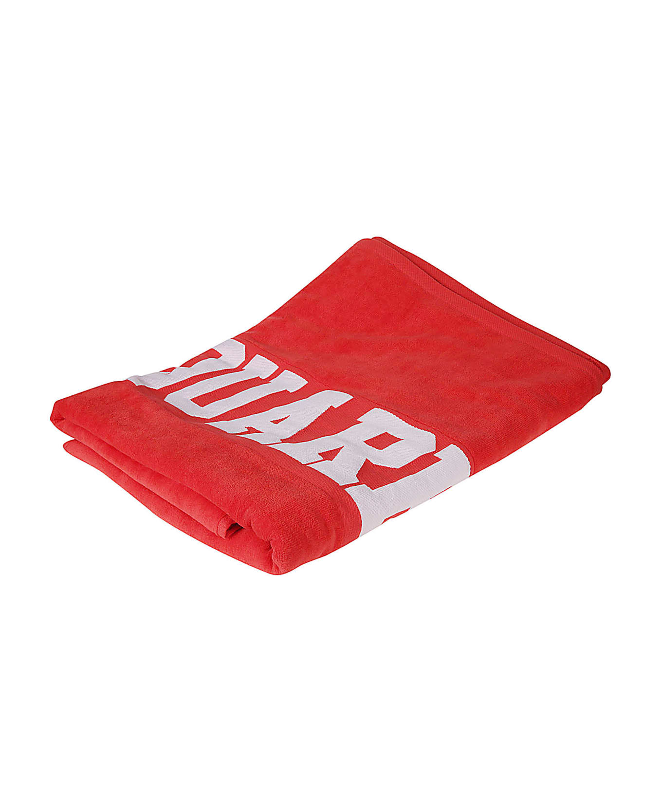 Dsquared2 D2 Logo Beach Towel - Red タオル