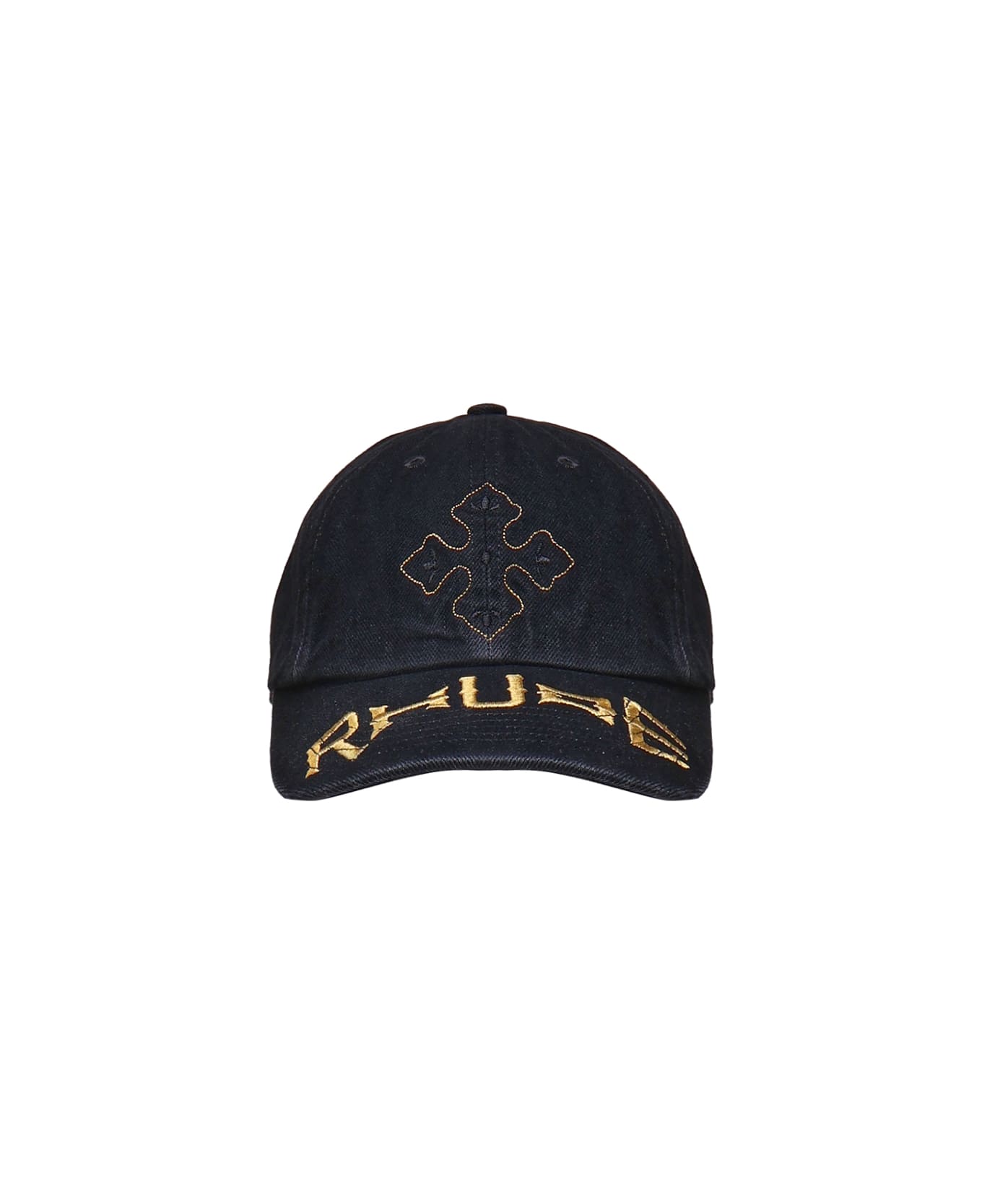 Rhude Baseball Hat Logo - Black