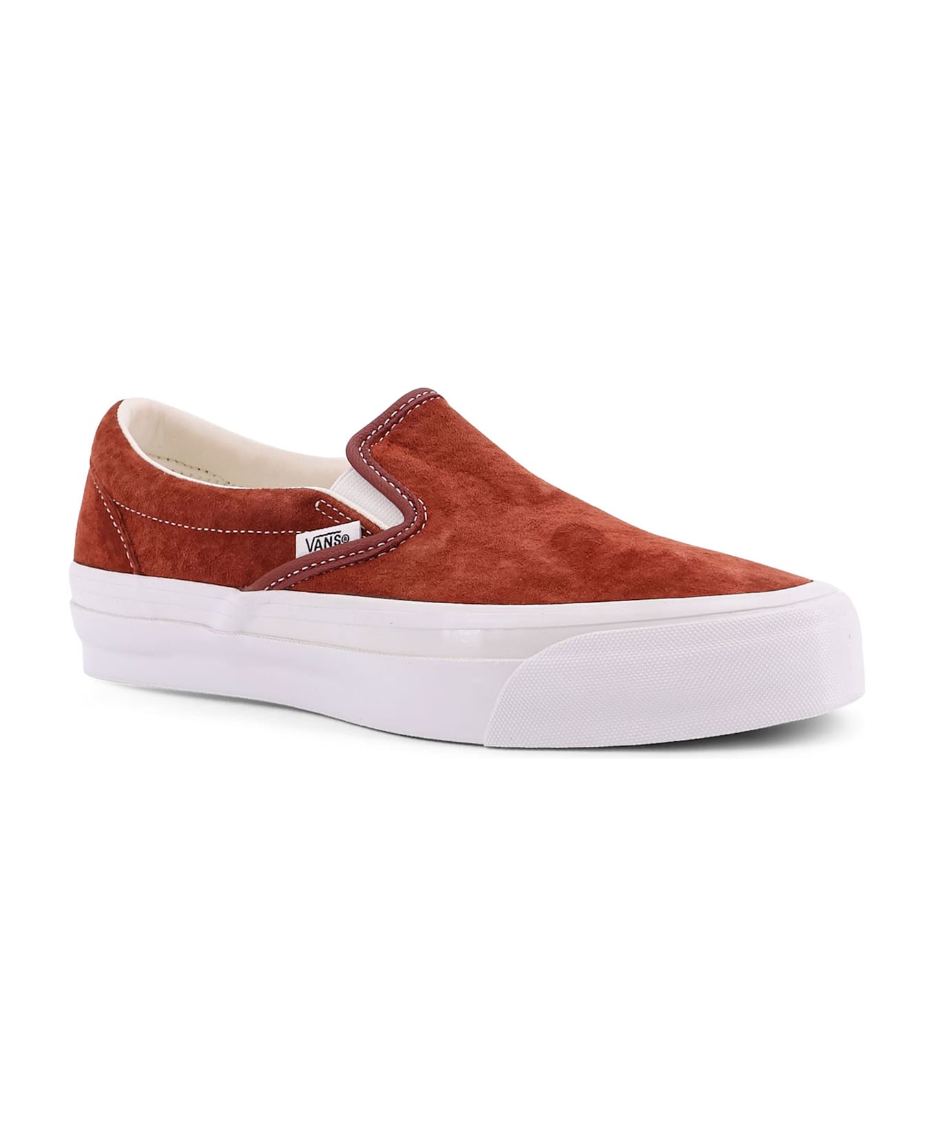 Vans Lx Classic Slip-on 98 Low-top Suede Sneakers - Brick Red