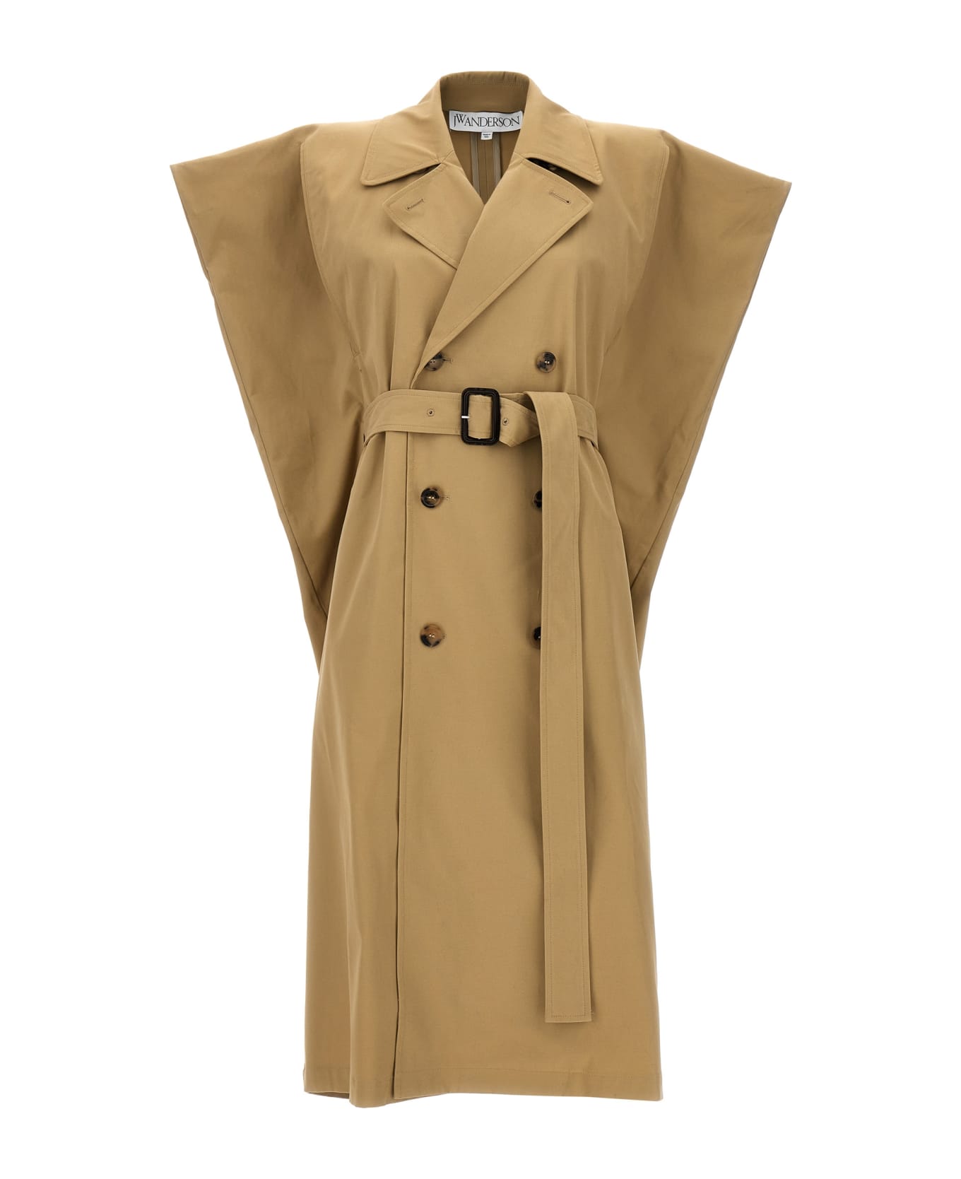 J.W. Anderson Sleeveless Double-breasted Trench Coat - Beige