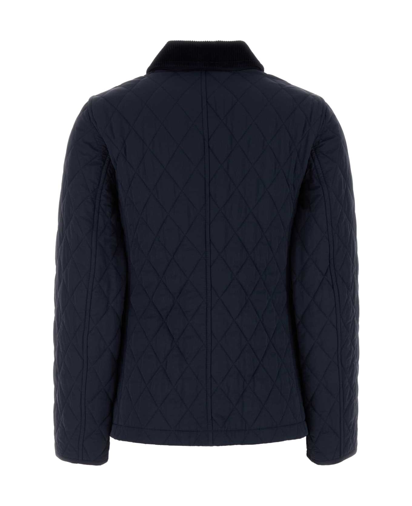 Burberry Navy Blue Nylon Jacket - NVYCHRCLMELIPCHK