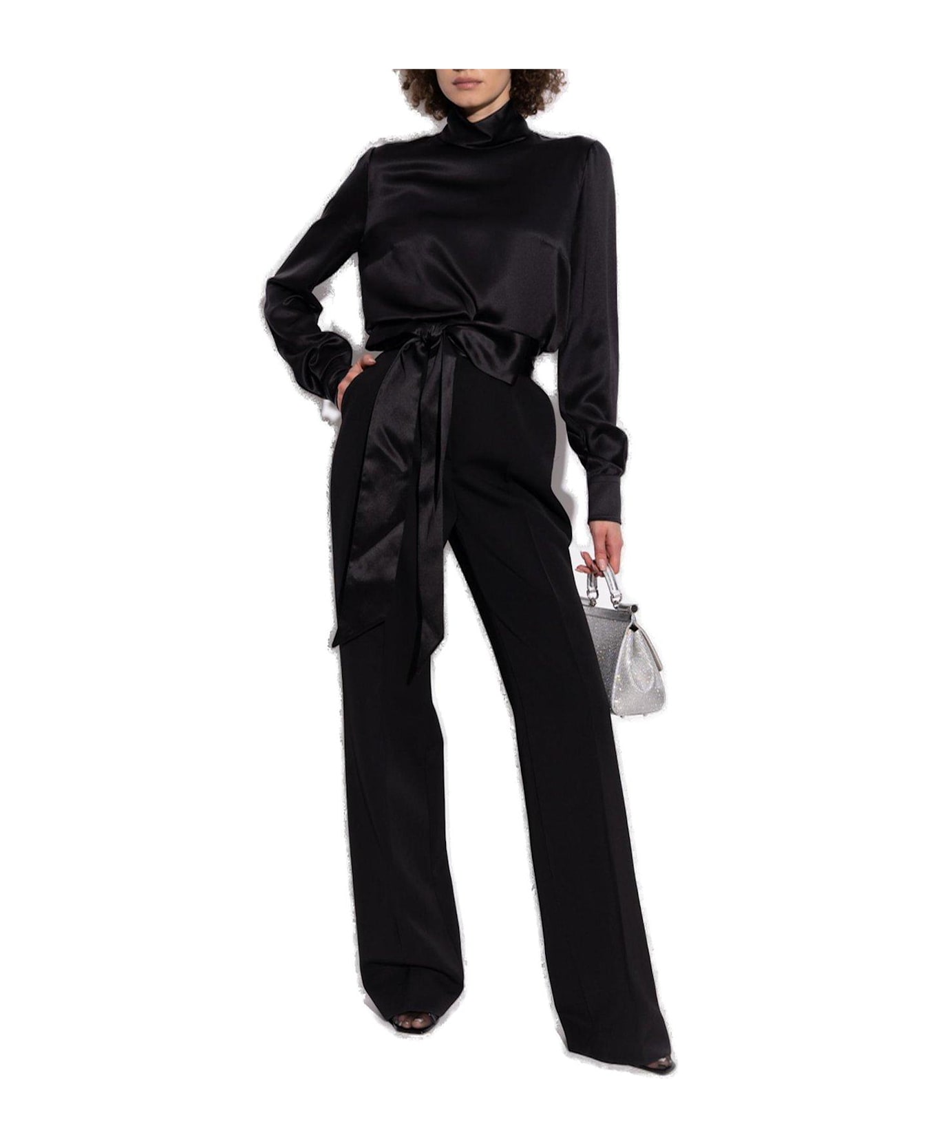 Dolce 
Gabbana High Neck Satin Blouse