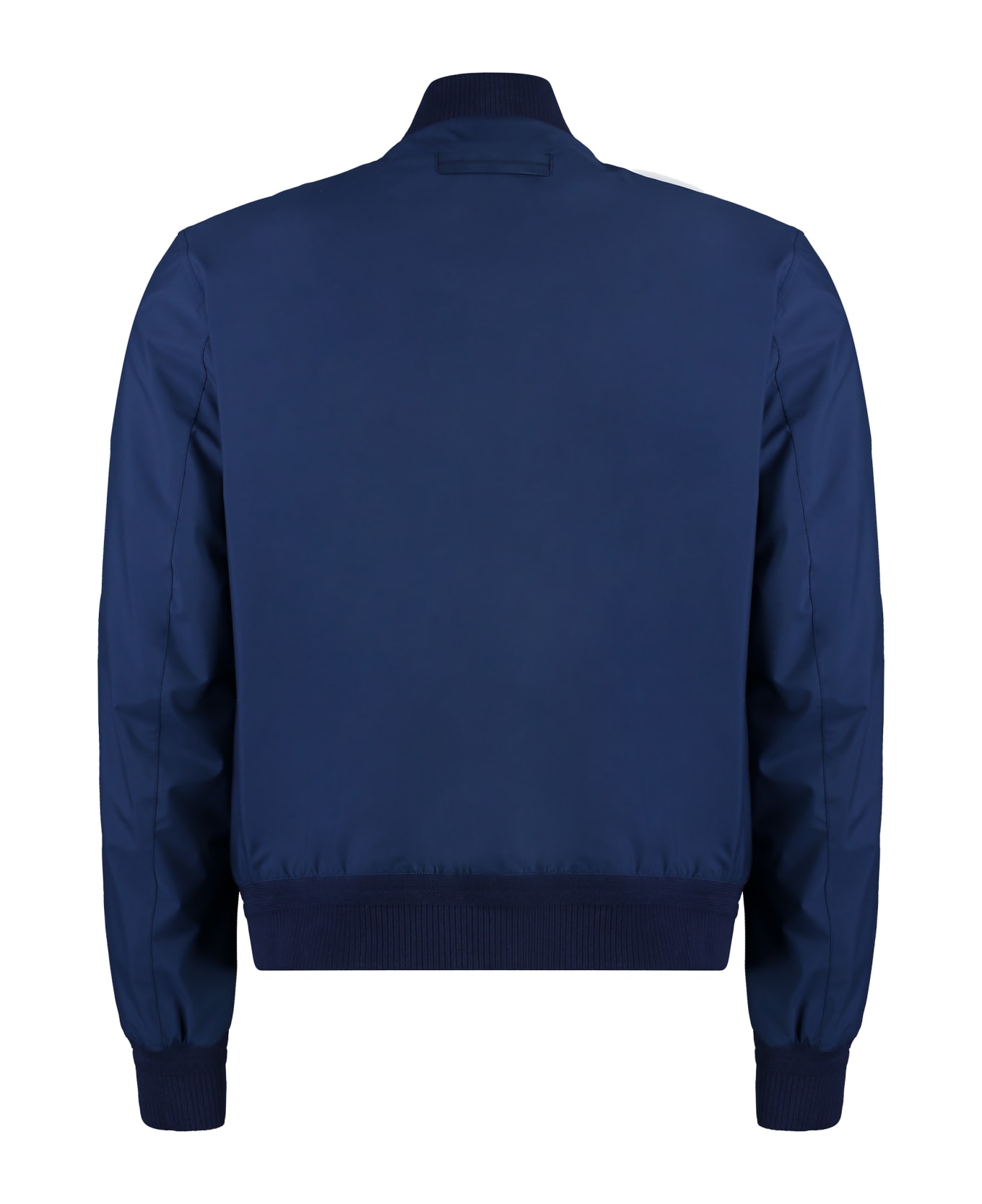 Zegna Bomber Jacket In Technical Fabric - blue