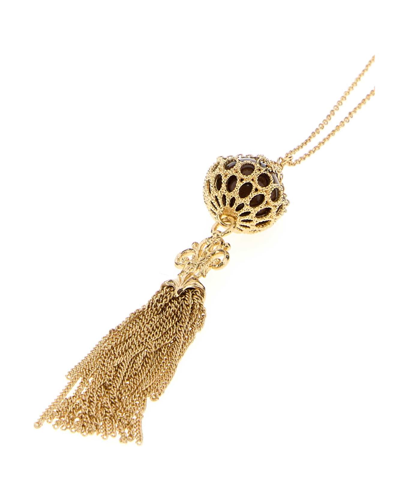 Chloé Gold Metal Chloã© Eternity Necklace - GOLDANDBROWN