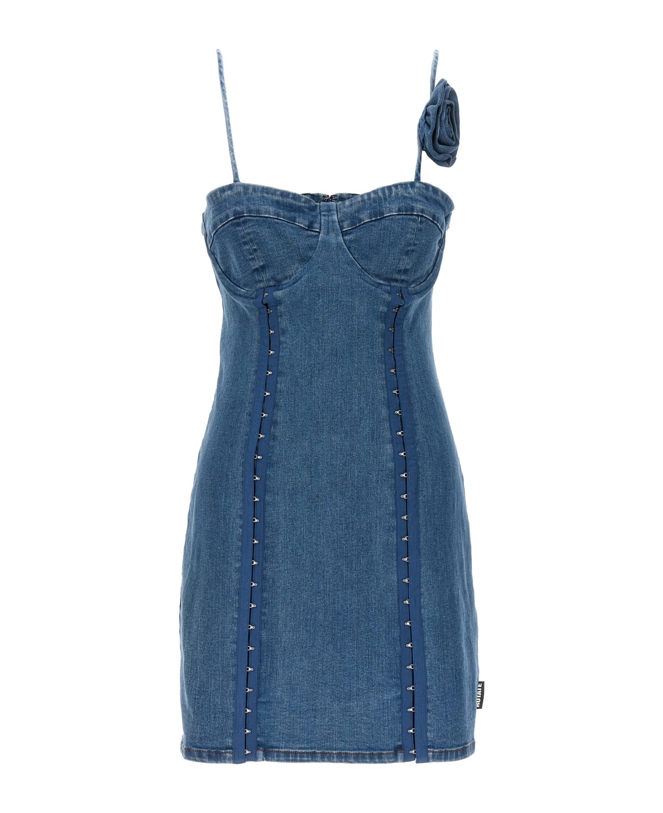 Rotate by Birger Christensen Short Flower Dress - Blue