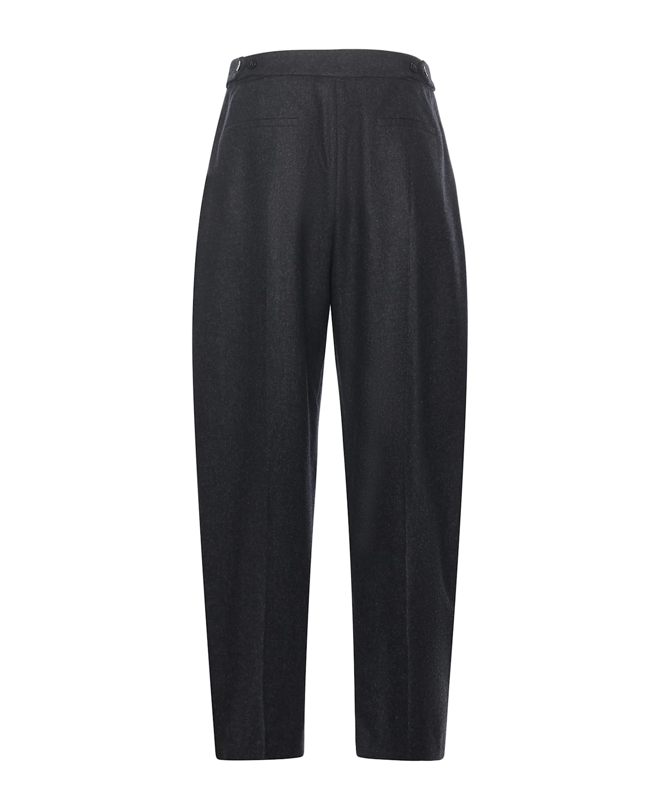 Alaia Tailored Trousers In Merino Wool Flannel - Grey
