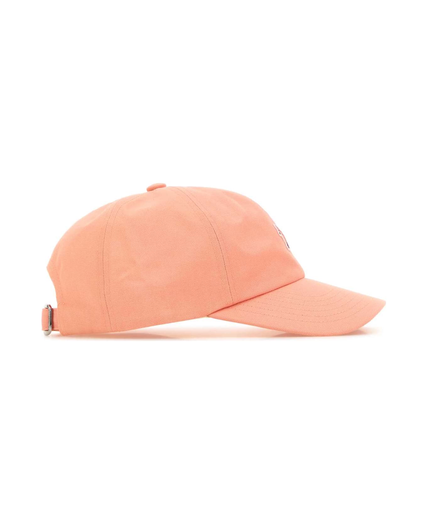 Maison Kitsuné Salmon Cotton Baseball Cap - PORCELAINEPINK
