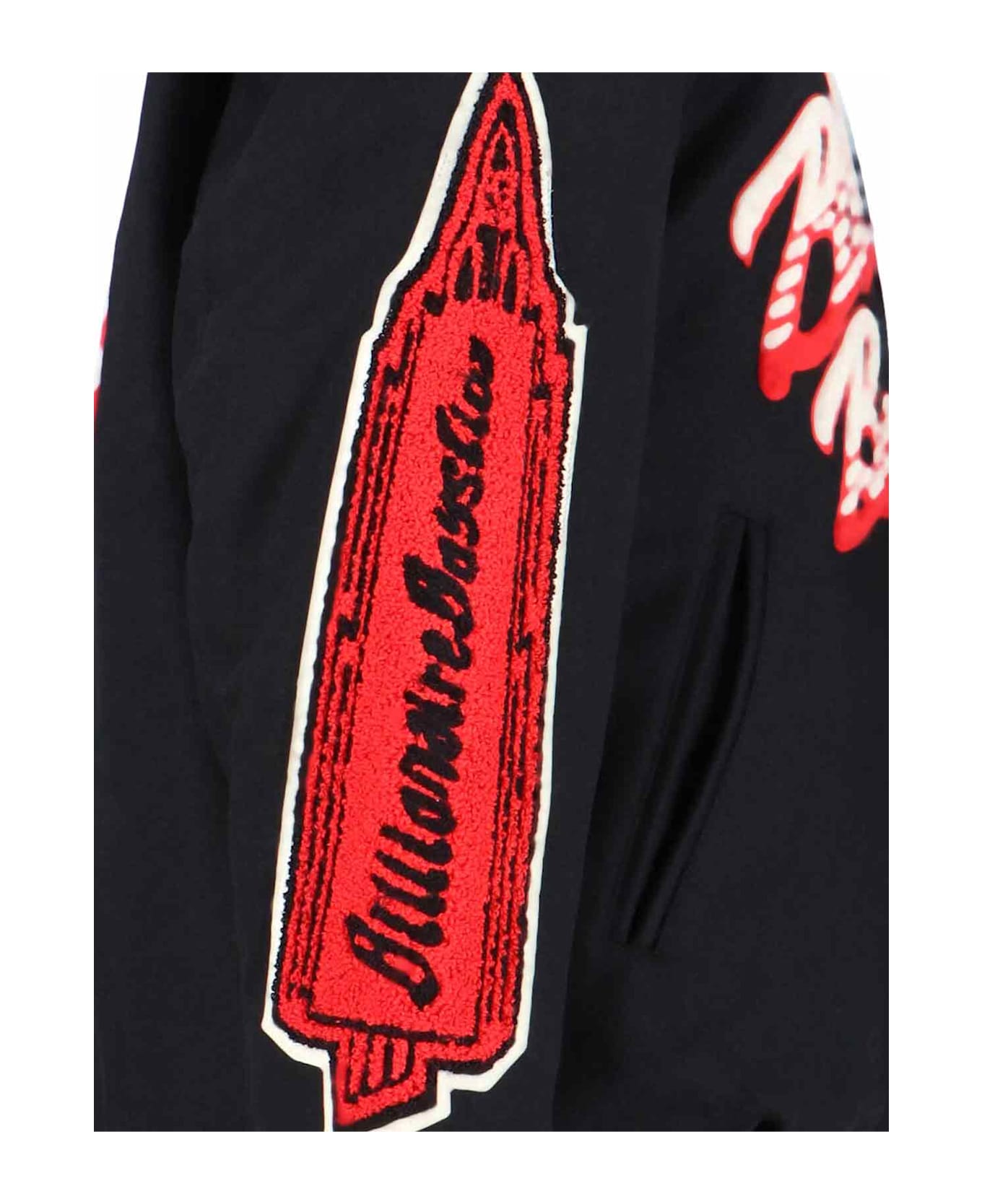 Billionaire "script" Bomber Jacket - Black  