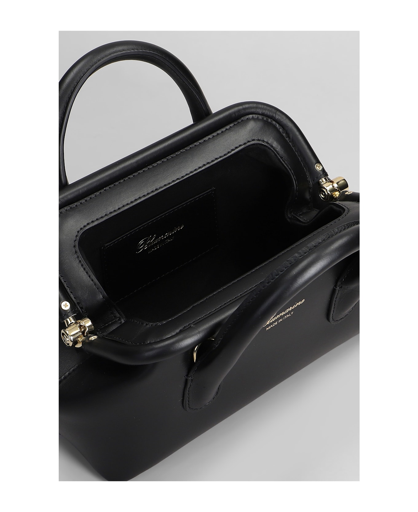 Blumarine Shoulder Bag In Black Leather - black