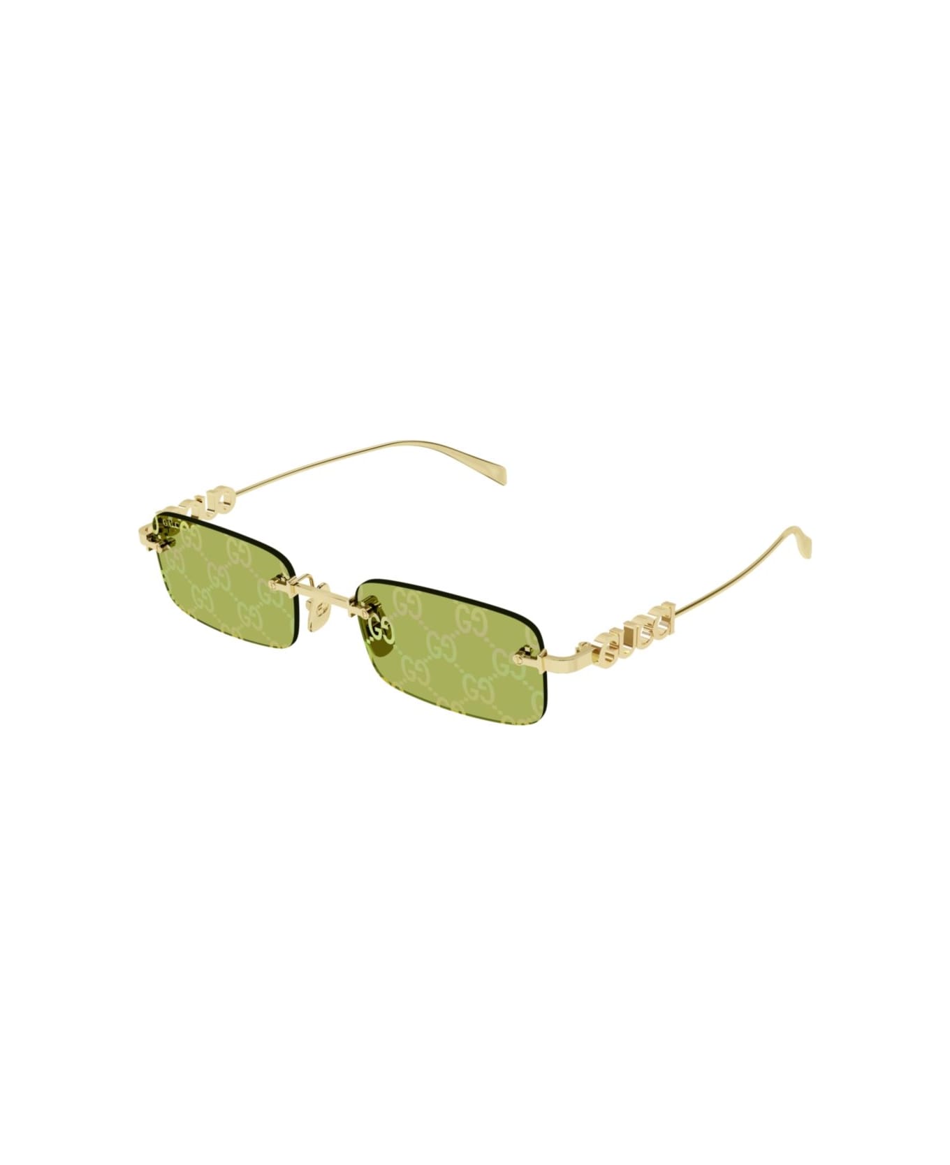 Gucci Eyewear Gg1808s-002gold-gold-green - GOLD-GOLD-GREEN