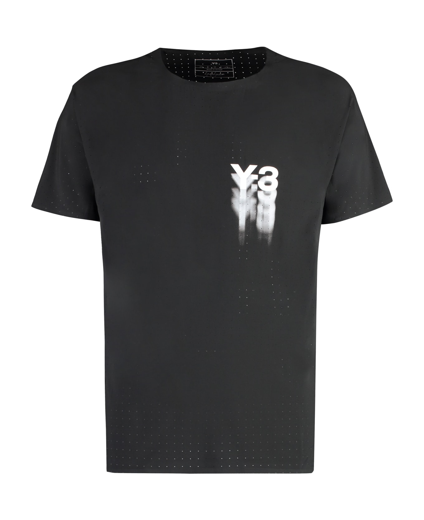 Y-3 Logo Printed Running T-shirt - black