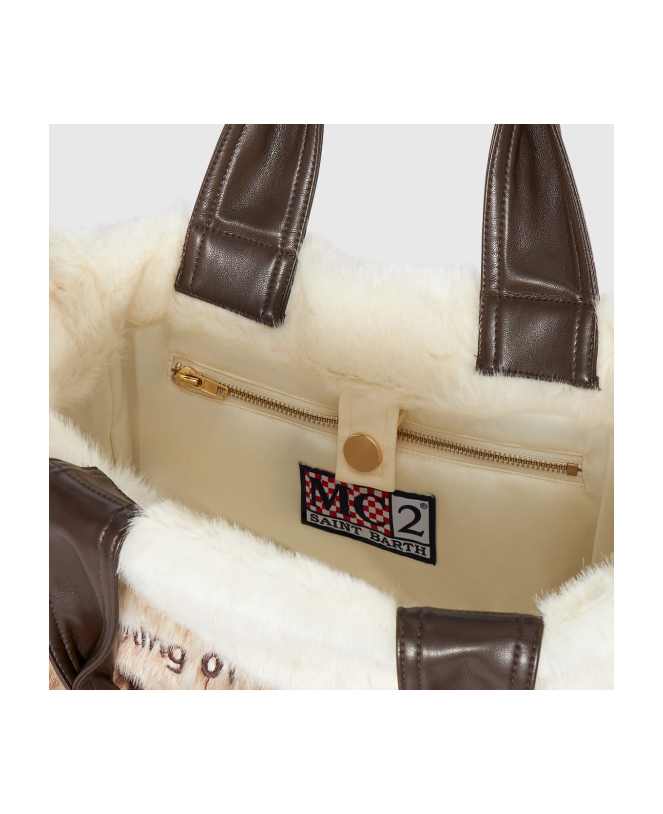 MC2 Saint Barth Brown Gradient Furry Flavea Handbag