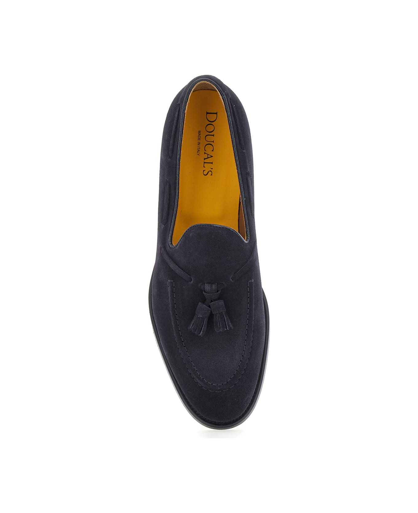 Doucal
s Blue Slip-on Loafers With Tassel Detail In Suede Man - Blu