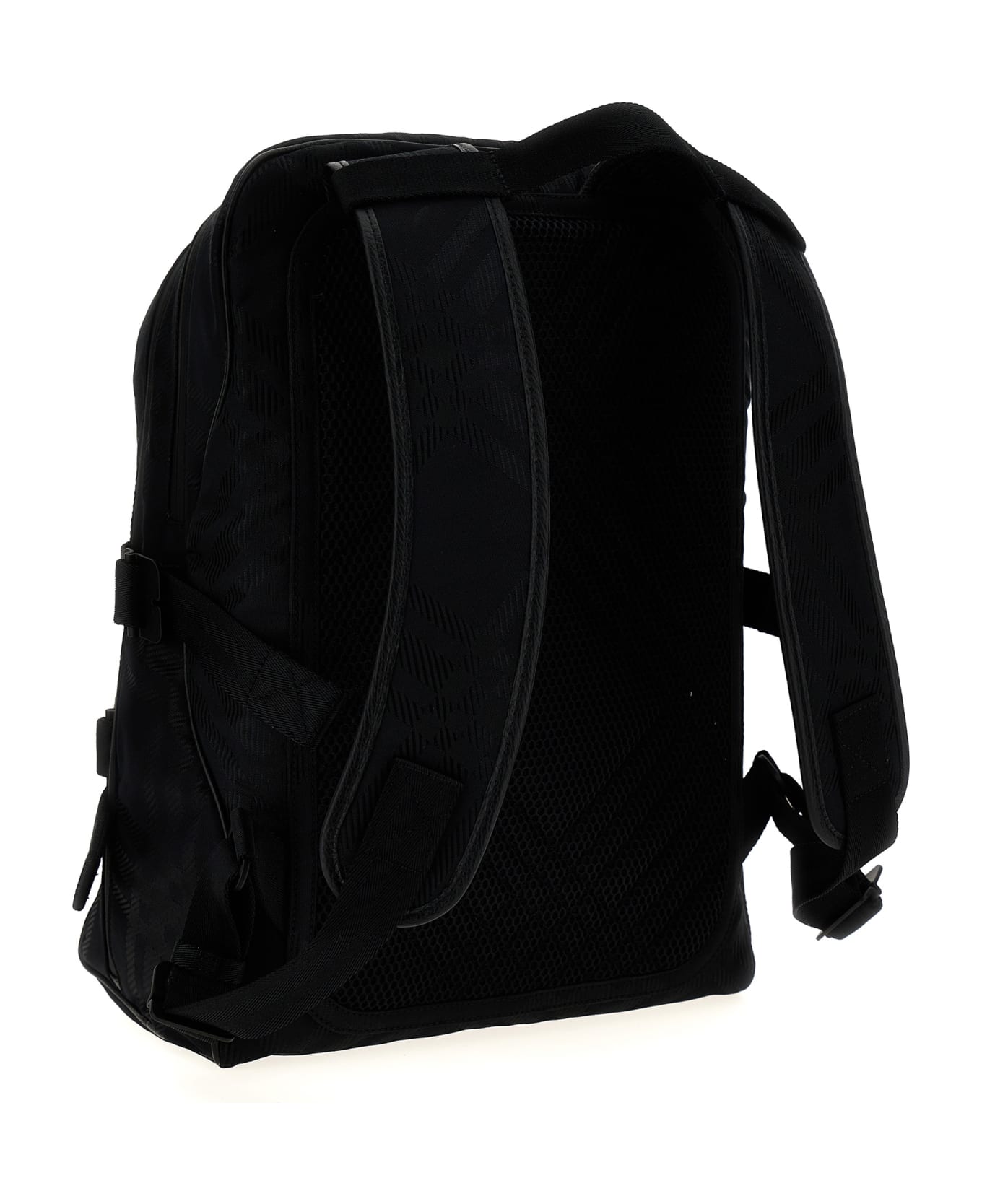 Burberry Check Jacquard Backpack - Black   バックパック
